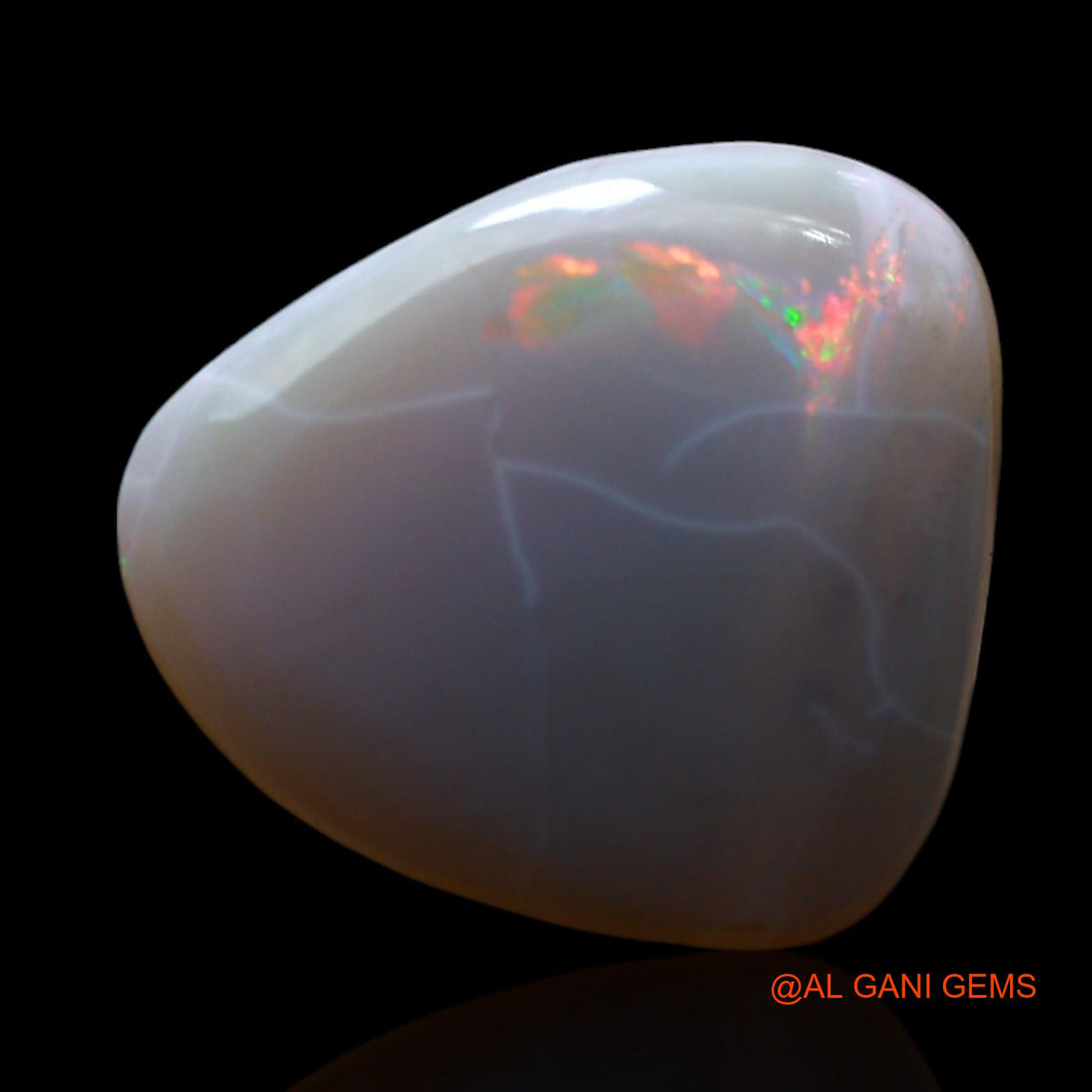 5.00 Cts Natural Australian Fire Opal Loose Gemstone Pear Cabochon 13x11x5 mm AF-506