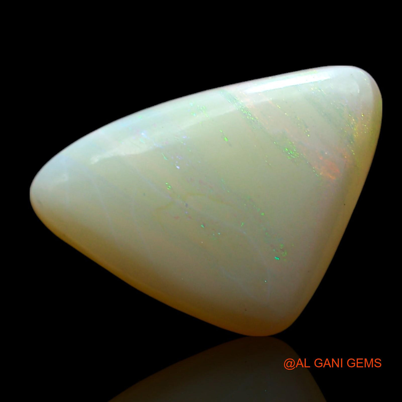 Natural Untreated Fire Opal Loose Gemstone Trillion Cabochon From Australia 3.00 Cts 14x10x3 mm AF-508