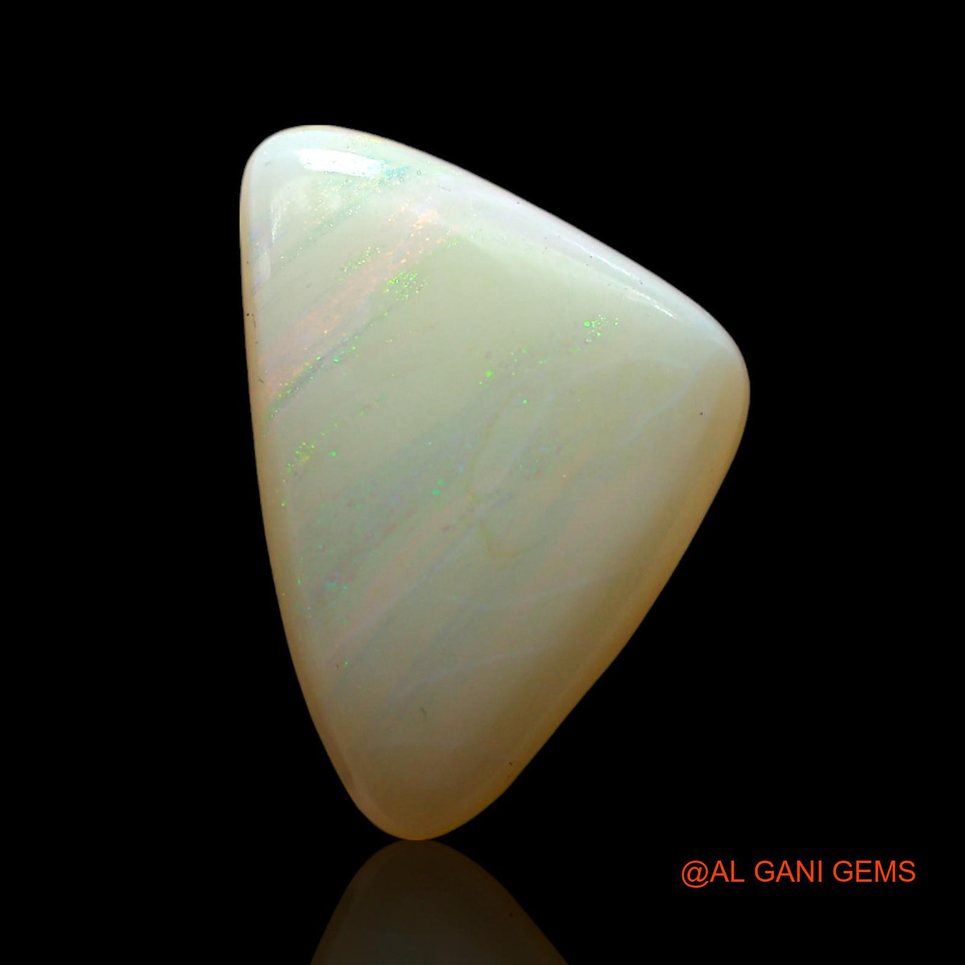 Natural Untreated Fire Opal Loose Gemstone Trillion Cabochon From Australia 3.00 Cts 14x10x3 mm AF-508