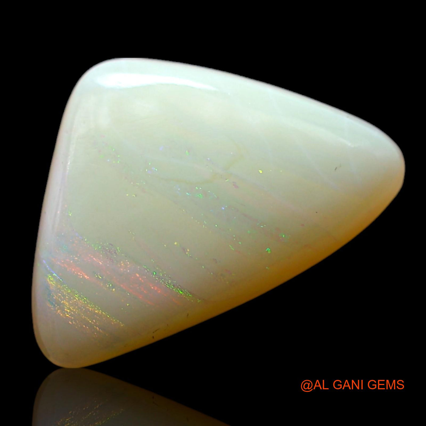 Natural Untreated Fire Opal Loose Gemstone Trillion Cabochon From Australia 3.00 Cts 14x10x3 mm AF-508