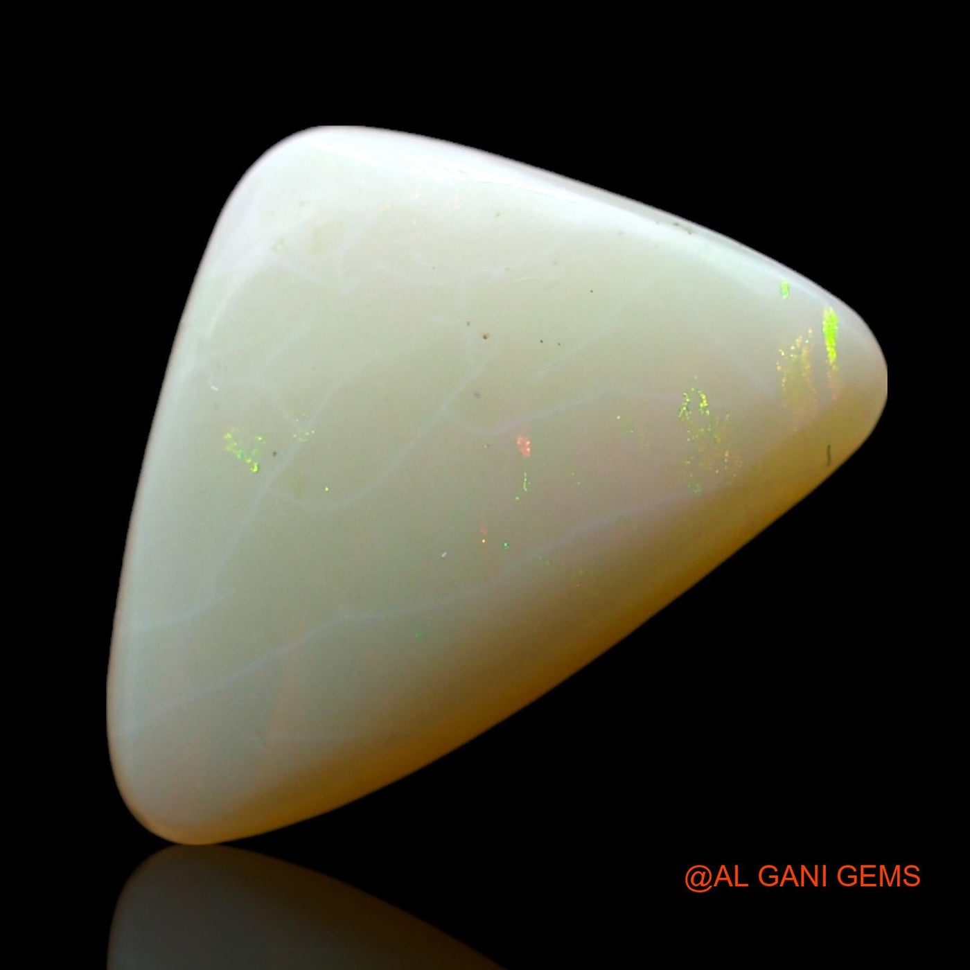 Natural Untreated Fire Opal Loose Gemstone Trillion Cabochon From Australia 3.00 Cts 14x10x3 mm AF-508