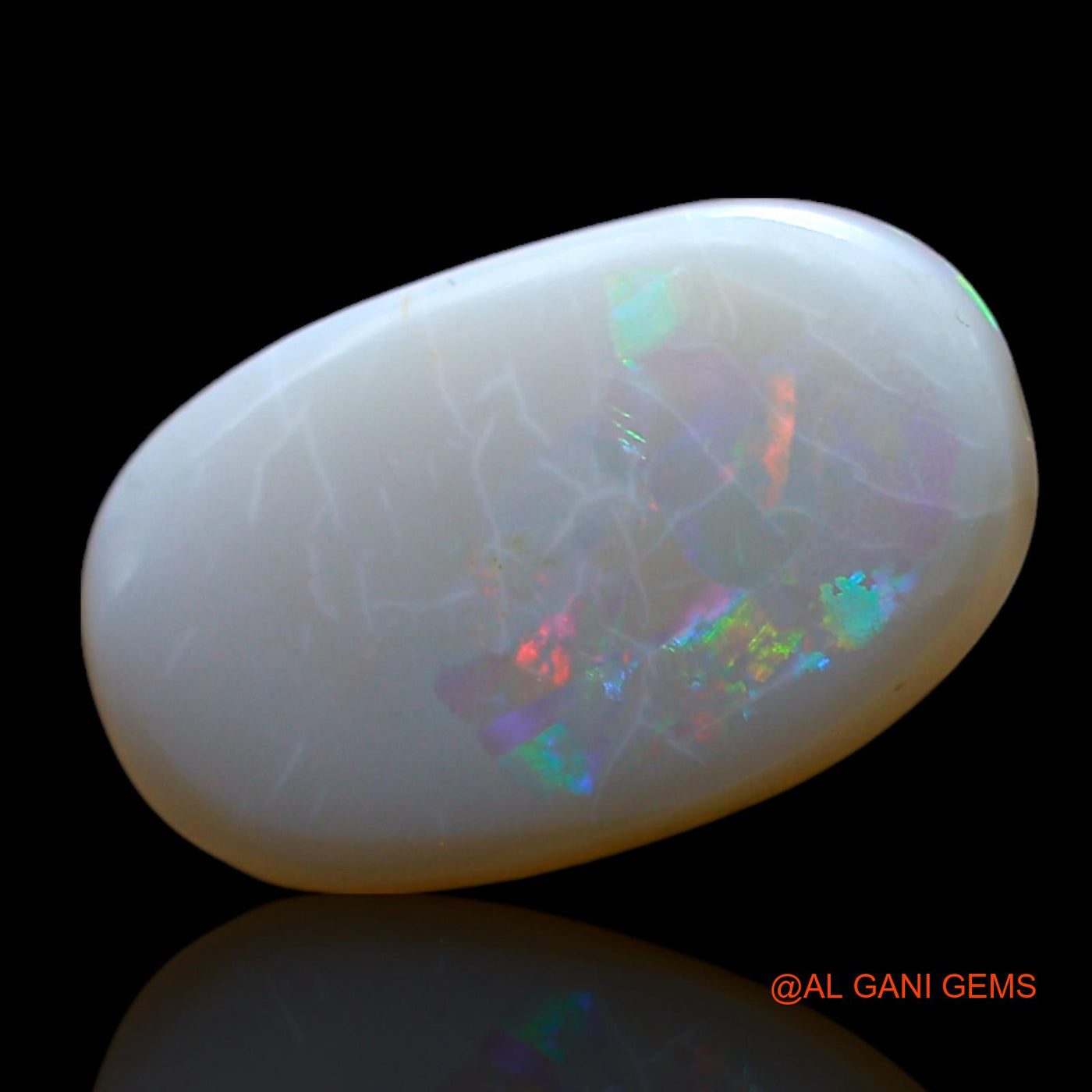 1.00 Cts Unheated Australian Fire Opal Loose Gemstone Oval Cabochon Natural 14x8x2 mm AF-515