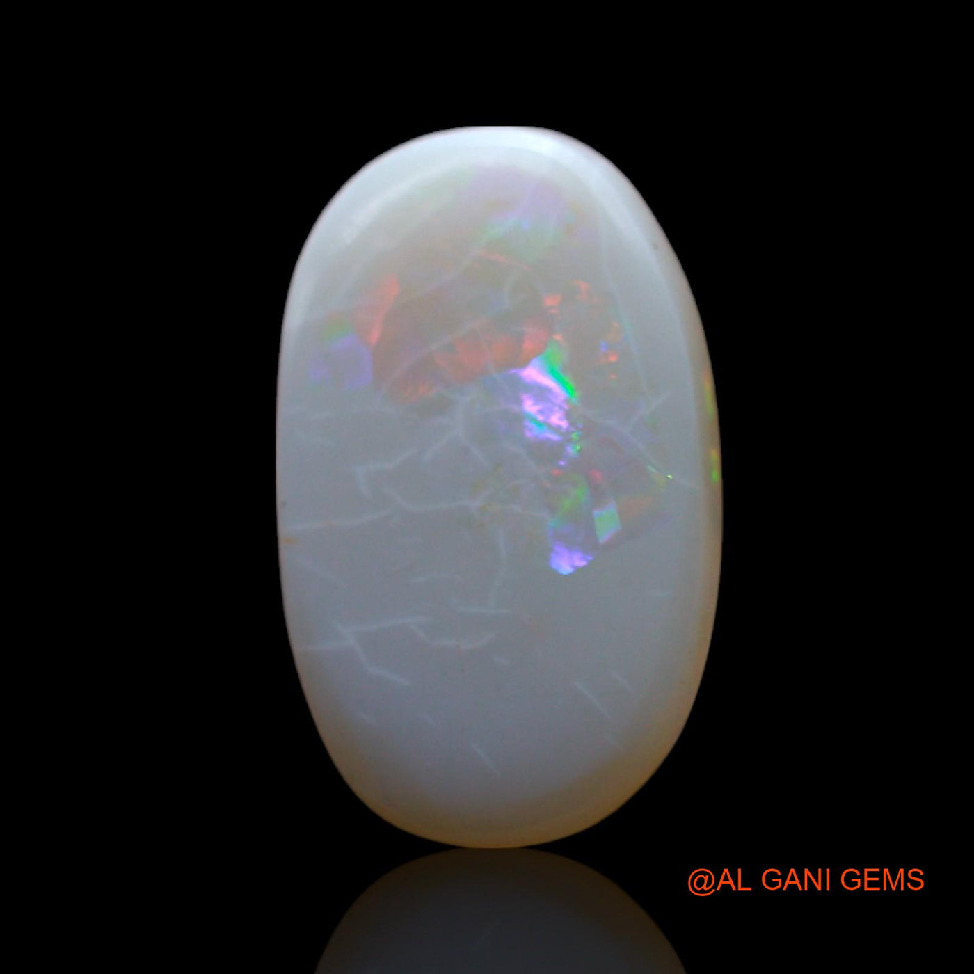 1.00 Cts Unheated Australian Fire Opal Loose Gemstone Oval Cabochon Natural 14x8x2 mm AF-515