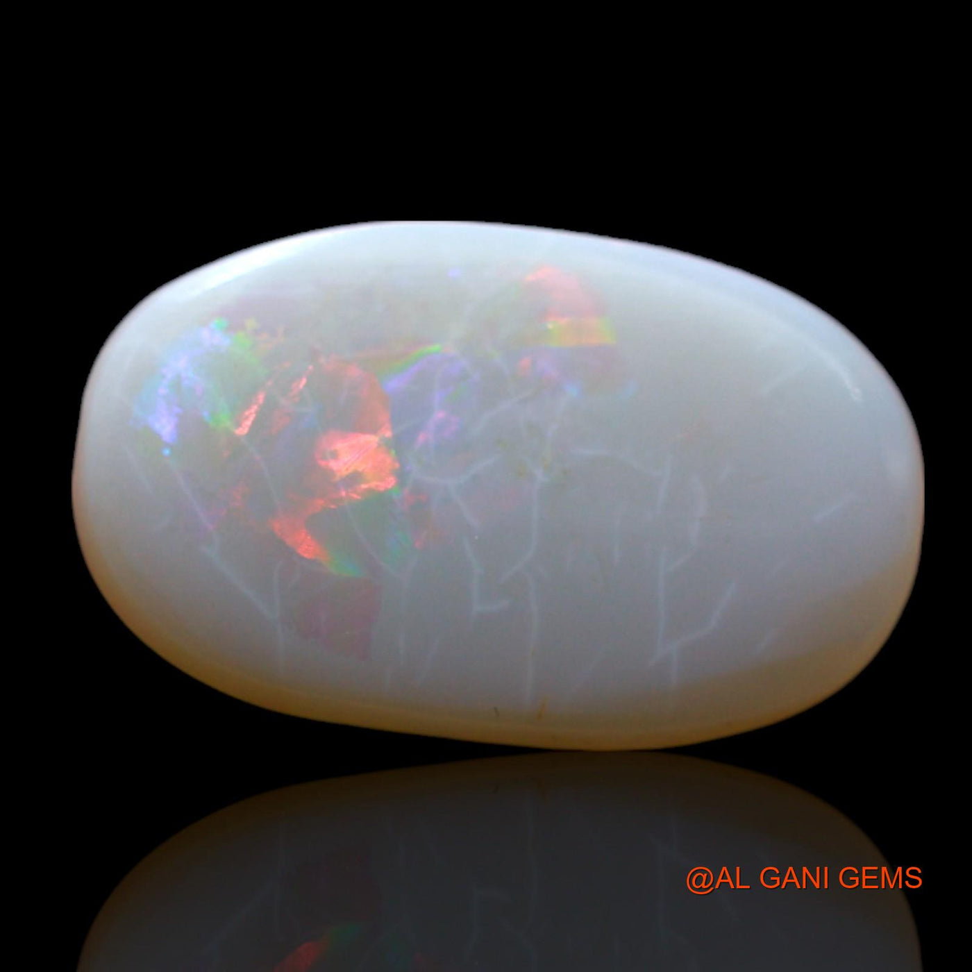 1.00 Cts Unheated Australian Fire Opal Loose Gemstone Oval Cabochon Natural 14x8x2 mm AF-515