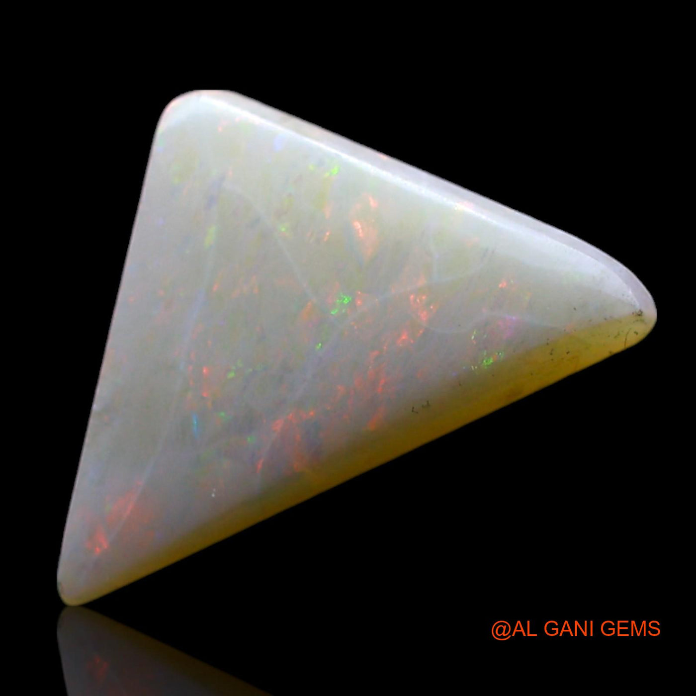 2.00 Cts Natural Australian Fire Opal Loose Gemstone Trillion Cabochon 14x9x3 mm AF-516