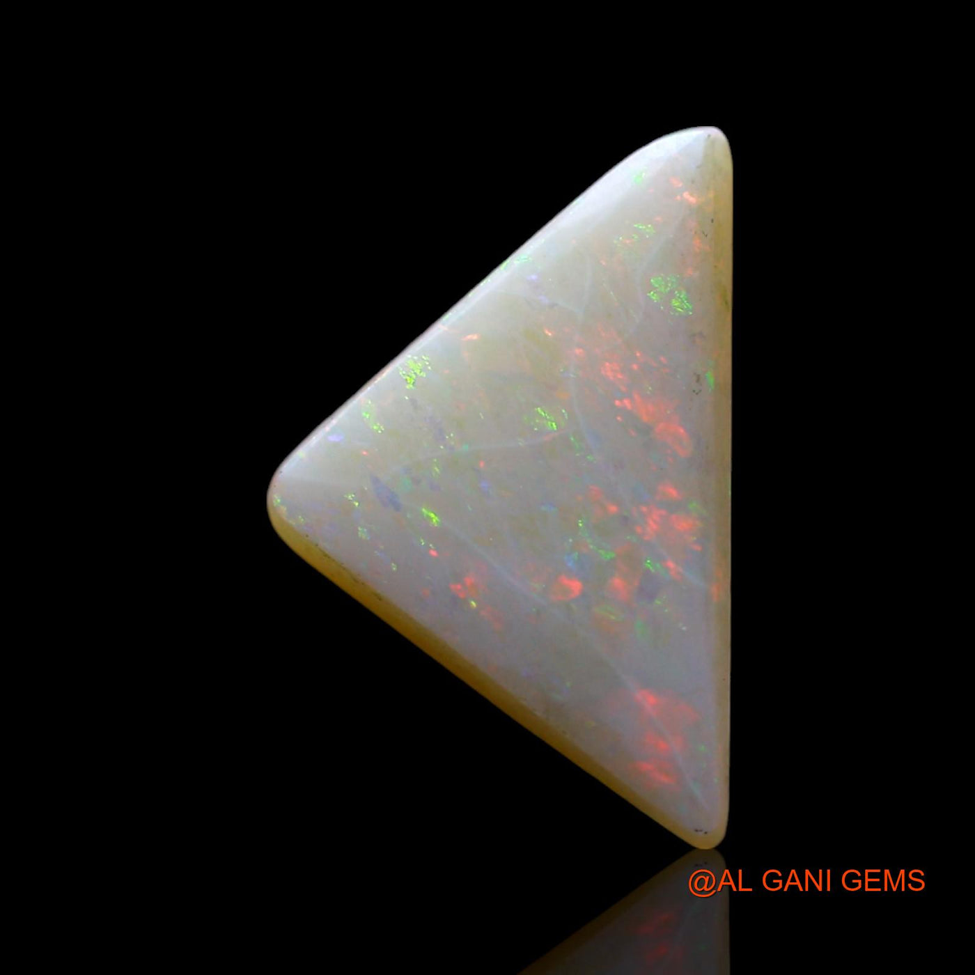 2.00 Cts Natural Australian Fire Opal Loose Gemstone Trillion Cabochon 14x9x3 mm AF-516