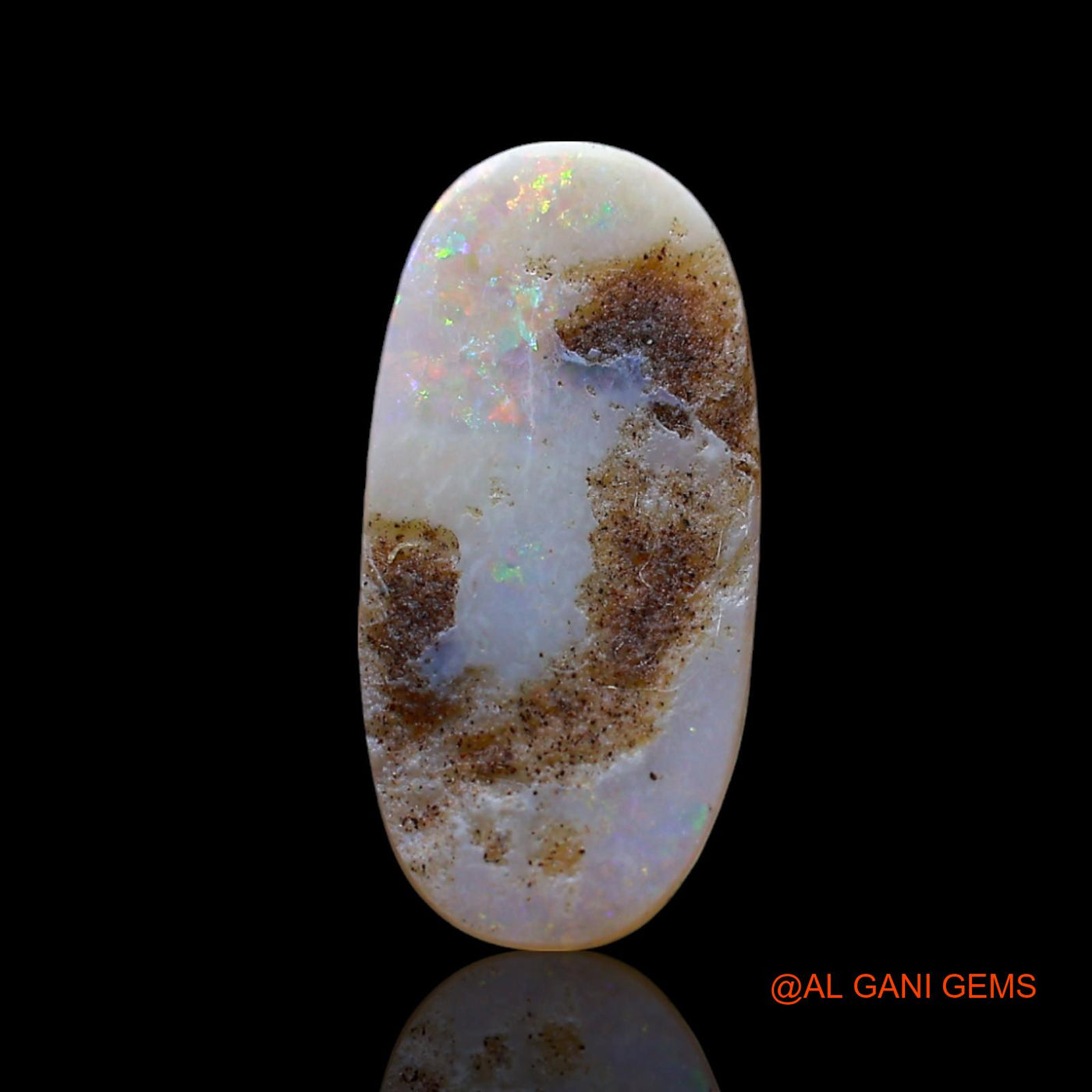 1.00 Cts Natural Australian Fire Opal Loose Gemstone Oval Cabochon 15x7x2 mm AF-521