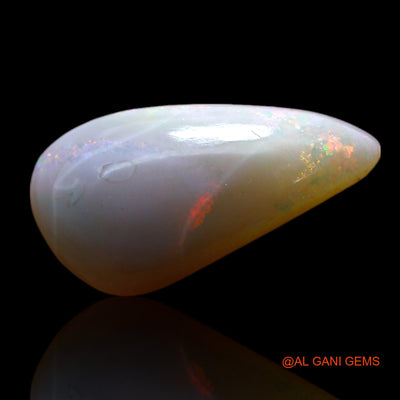 3.00 Cts Natural Australian Fire Opal Loose Gemstone Pear Cabochon 15x8x4 mm AF-523