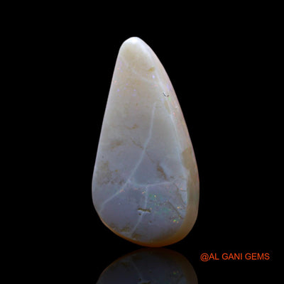 3.00 Cts Natural Australian Fire Opal Loose Gemstone Pear Cabochon 15x8x4 mm AF-523