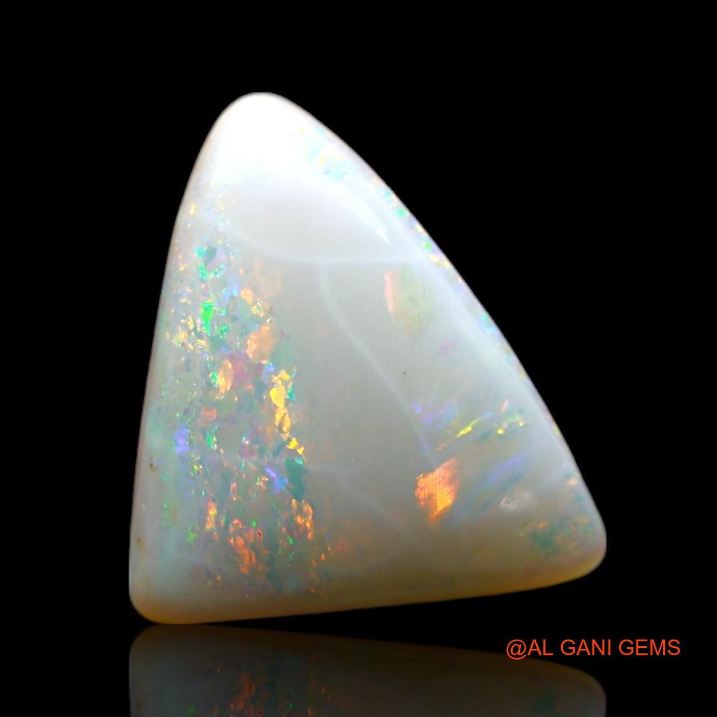 Natural Fire Opal Gemstone 2.00 Cts Loose Trillion Cabochon From Australia 11x10x4 mm AF-524