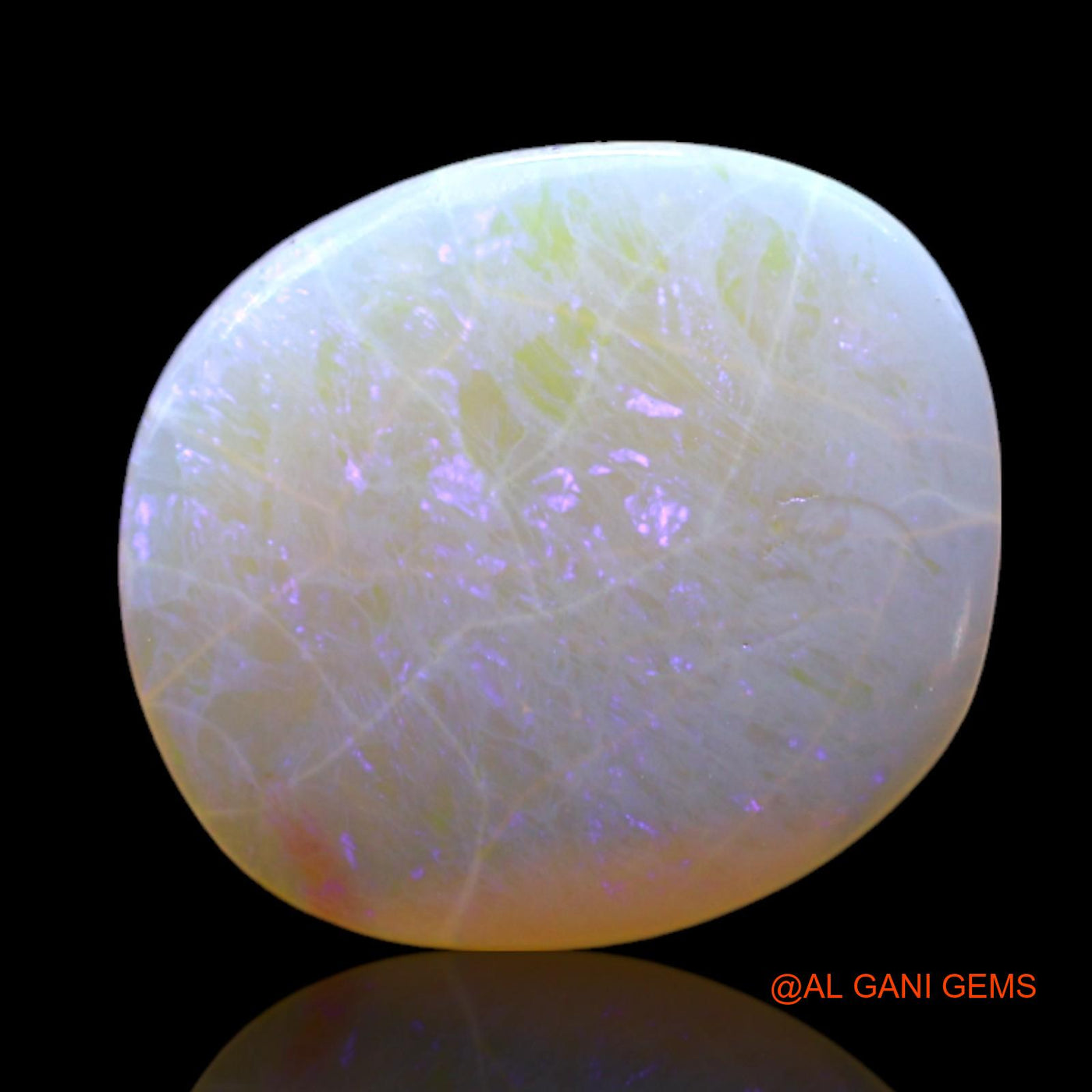 Natural Fire Opal Gemstone 2.00 Cts Loose Oval Cabochon From Australia 13x11x2 mm AF-526