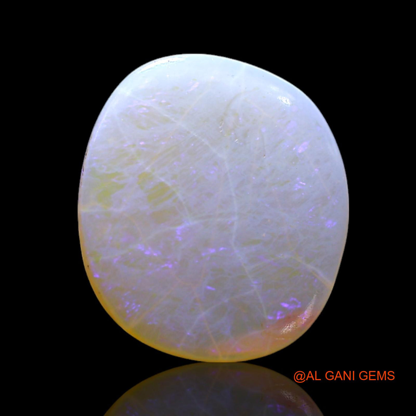 Natural Fire Opal Gemstone 2.00 Cts Loose Oval Cabochon From Australia 13x11x2 mm AF-526