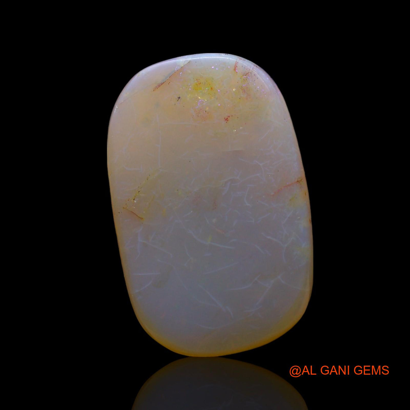 7.00 Cts Natural Australian Fire Opal Loose Gemstone Oval Cabochon 18x12x4 mm AF-52