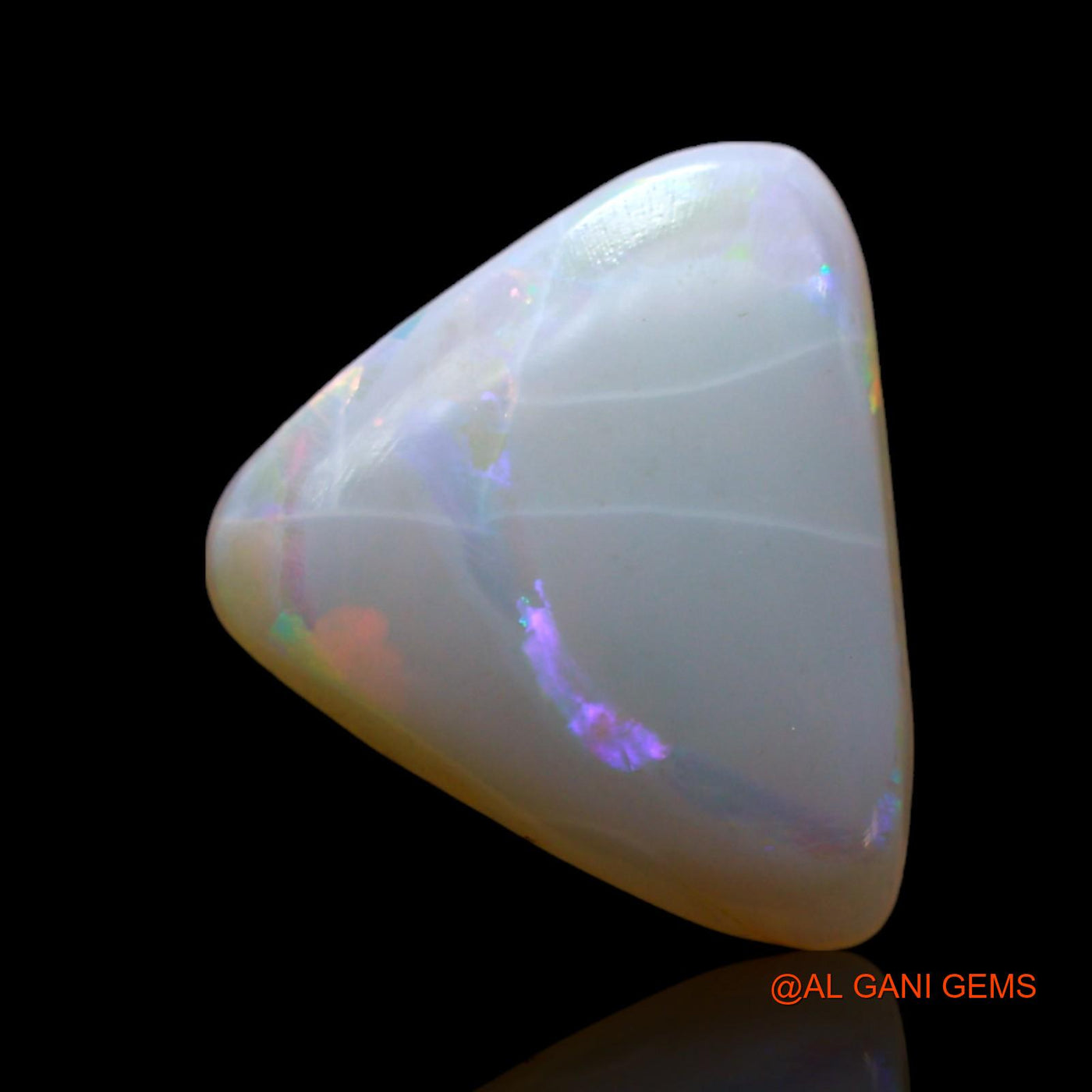 1.00 Cts Unheated Australian Fire Opal Loose Gemstone Trillion Cabochon Natural 11x10x2 mm AF-537