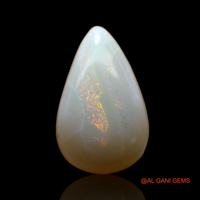 Natural Untreated Fire Opal Loose Gemstone Pear Cabochon From Australia 2.00 Cts 13x8x4 mm AF-538