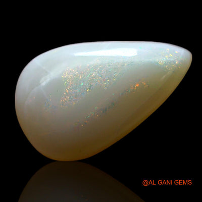 Natural Untreated Fire Opal Loose Gemstone Pear Cabochon From Australia 2.00 Cts 13x8x4 mm AF-538