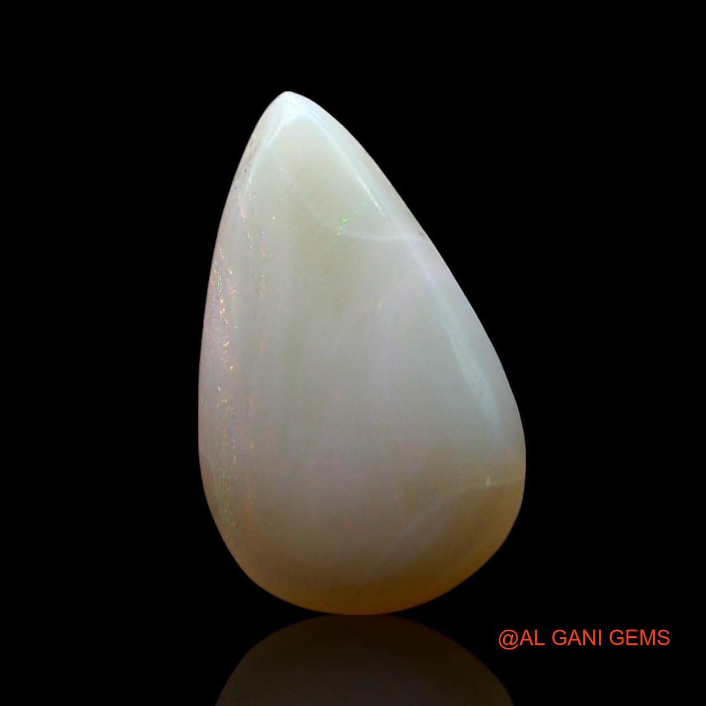 Natural Untreated Fire Opal Loose Gemstone Pear Cabochon From Australia 2.00 Cts 13x8x4 mm AF-538