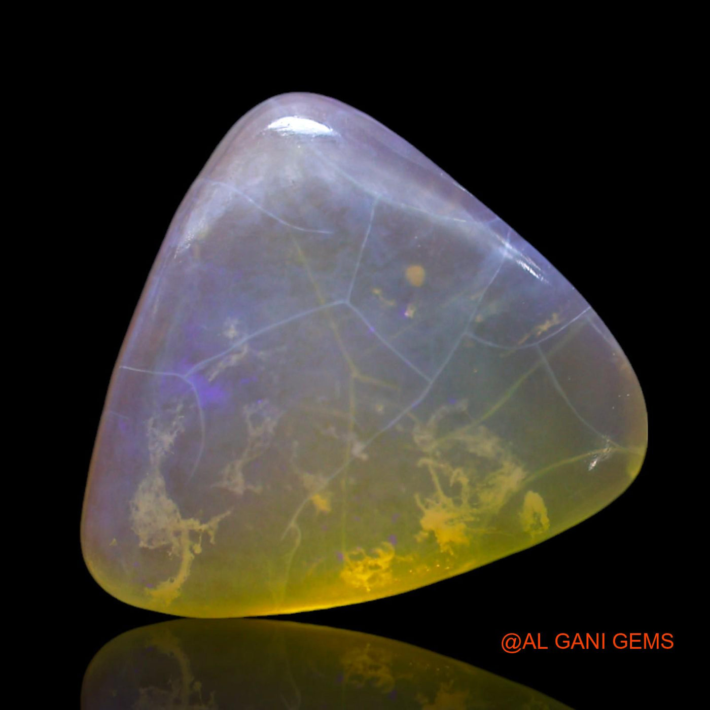 3.00 Cts Natural Australian Fire Opal Trillion Cabochon Loose Gemstone For Jewelry 11x11x4 mm AF-541