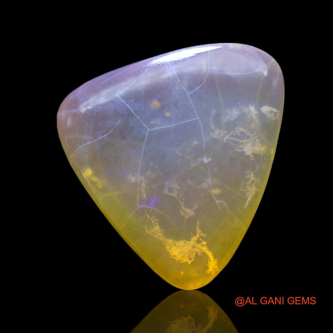 3.00 Cts Natural Australian Fire Opal Trillion Cabochon Loose Gemstone For Jewelry 11x11x4 mm AF-541