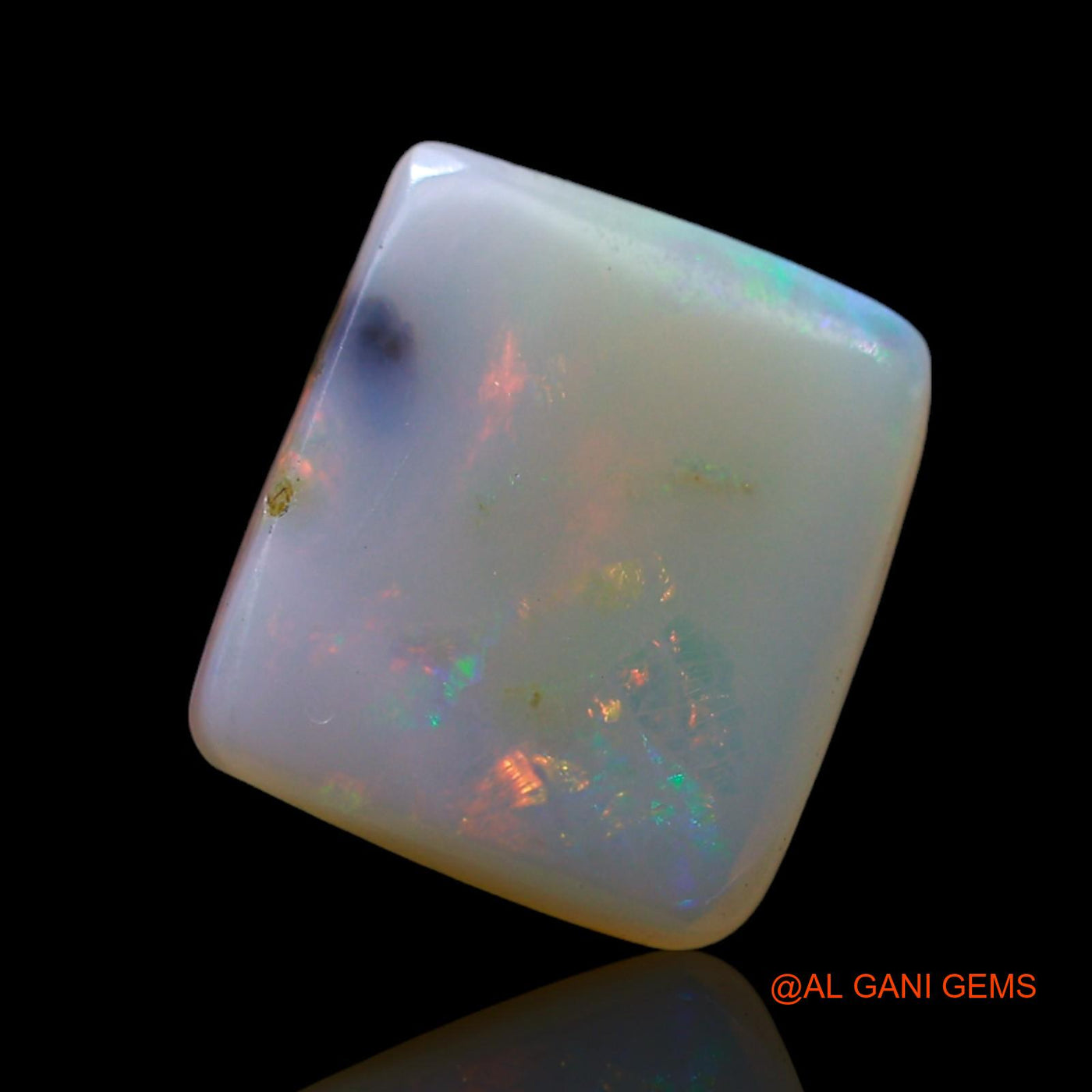 2.00 Cts Natural Australian Fire Opal Square Cabochon Loose Gemstone For Jewelry 11x9x2 mm AF-542