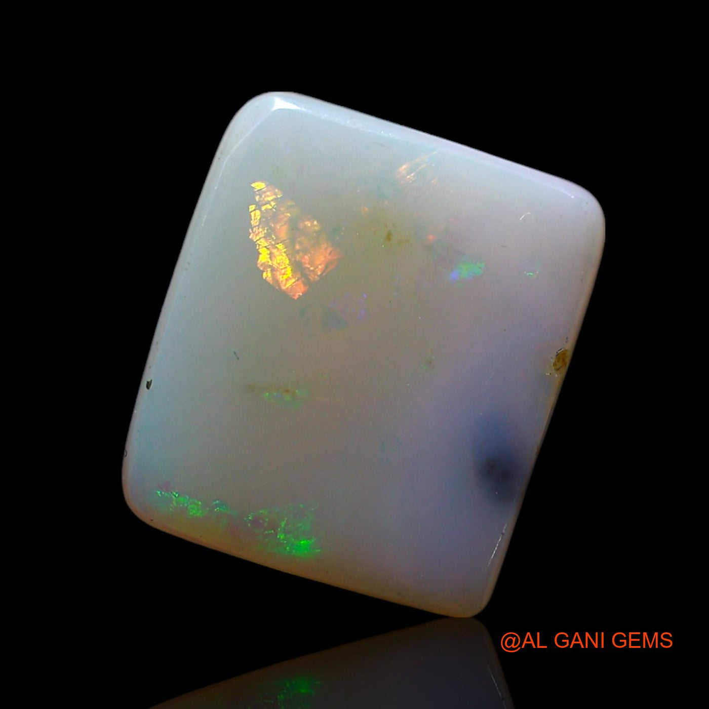 2.00 Cts Natural Australian Fire Opal Square Cabochon Loose Gemstone For Jewelry 11x9x2 mm AF-542