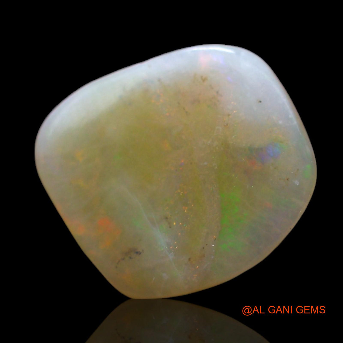 2.00 Cts Natural Australian Fire Opal Loose Gemstone Fancy Cabochon 12x11x2 mm AF-543
