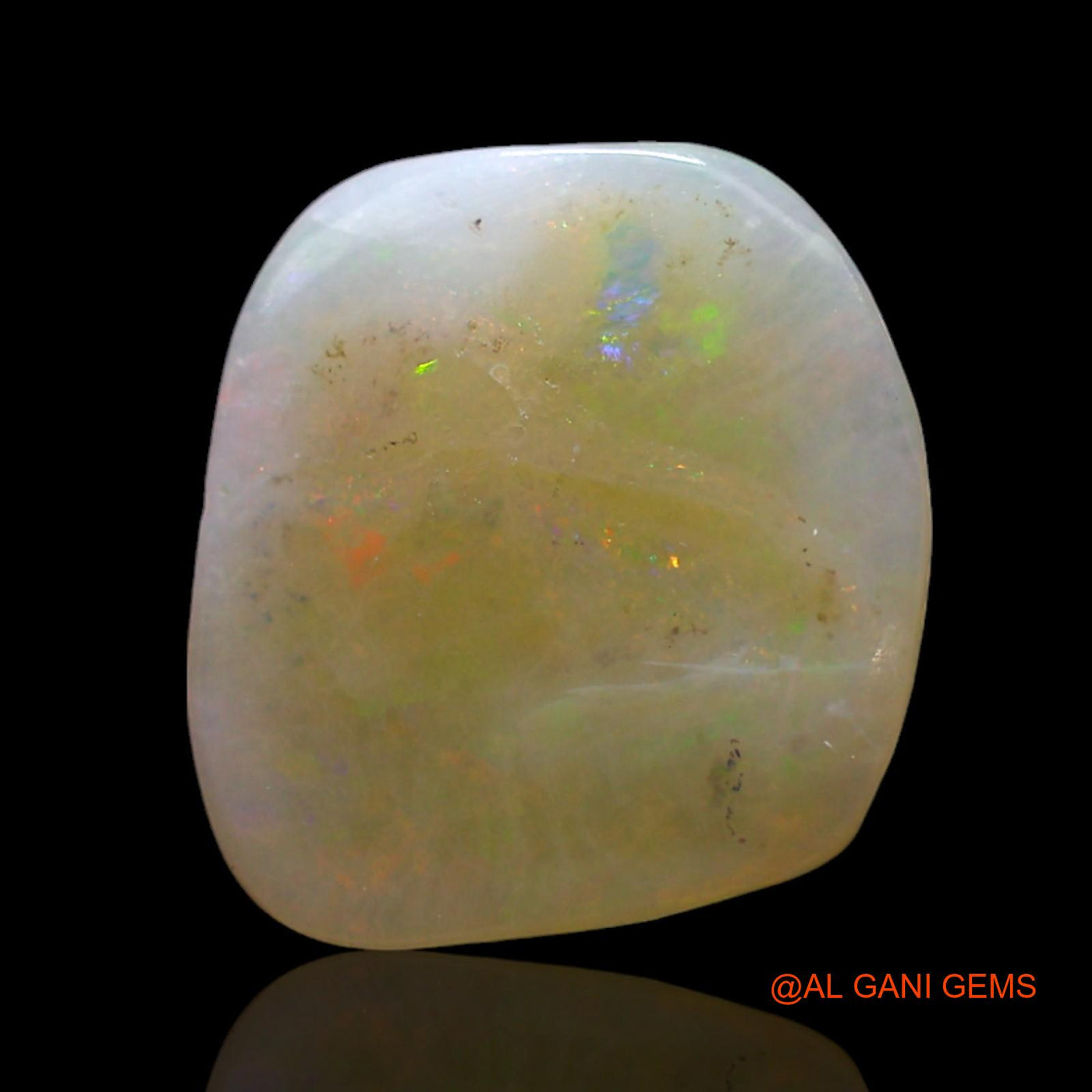 2.00 Cts Natural Australian Fire Opal Loose Gemstone Fancy Cabochon 12x11x2 mm AF-543