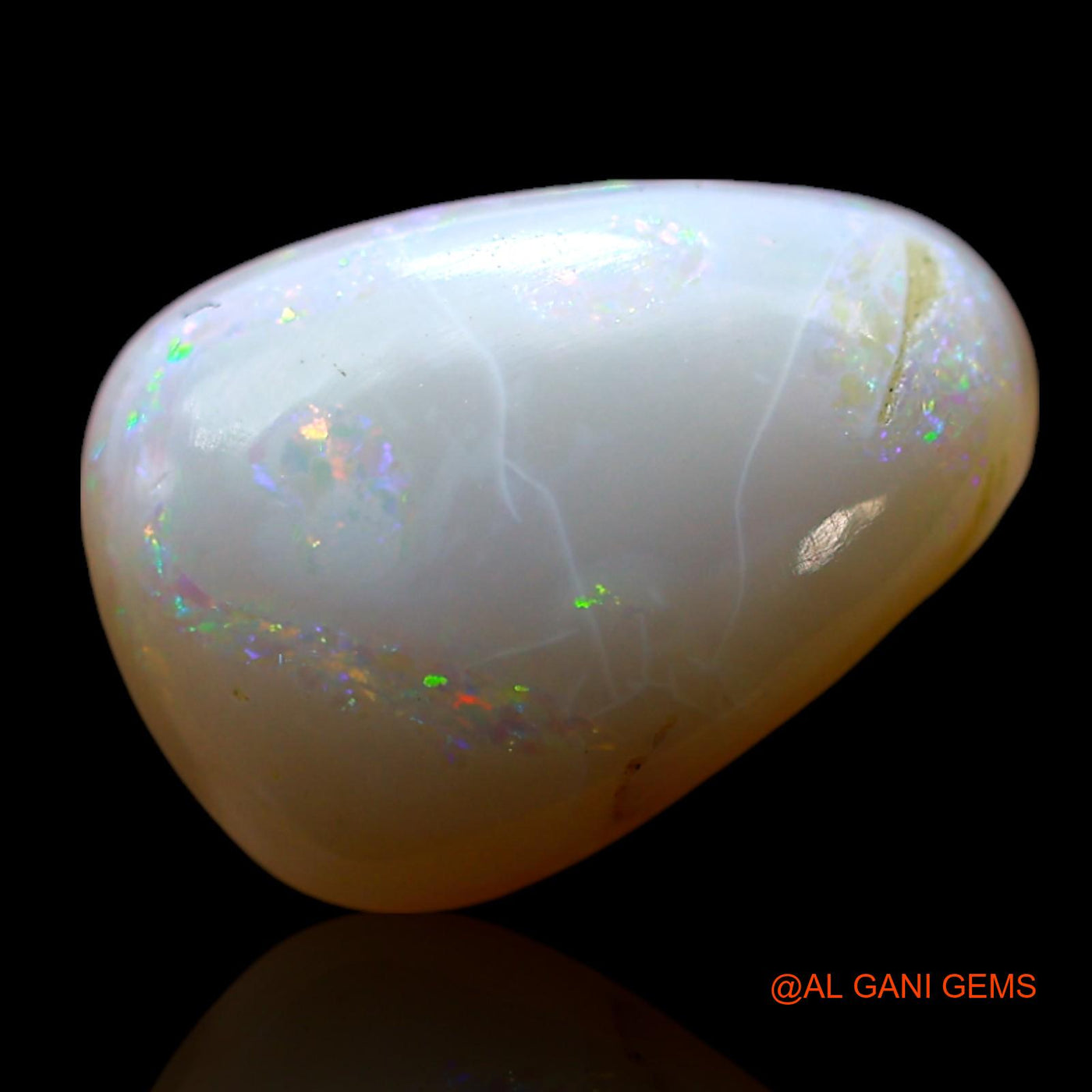 2.00 Cts Natural Australian Fire Opal Loose Gemstone Pear Cabochon 12x9x4 mm AF-545