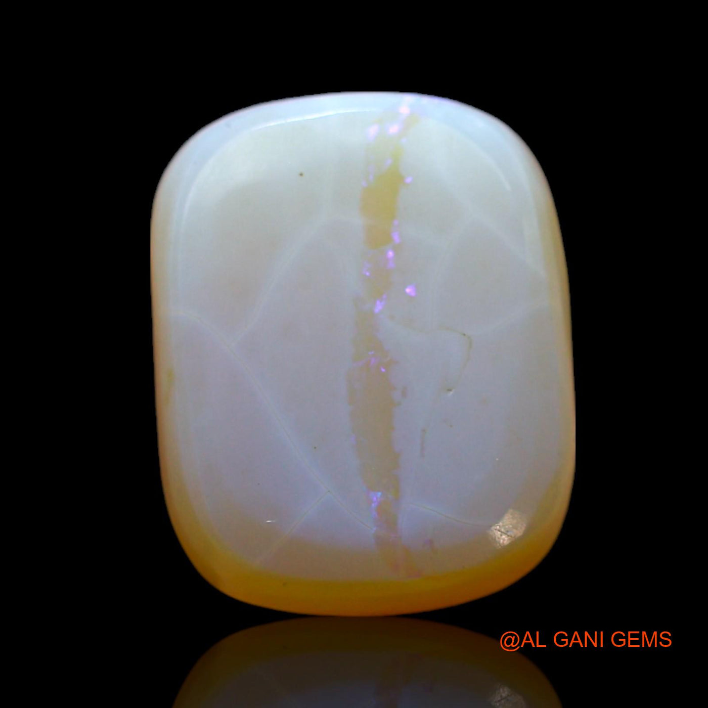 4.00 Cts Natural Australian Fire Opal Loose Gemstone Square Cabochon 11x9x4 mm AF-547