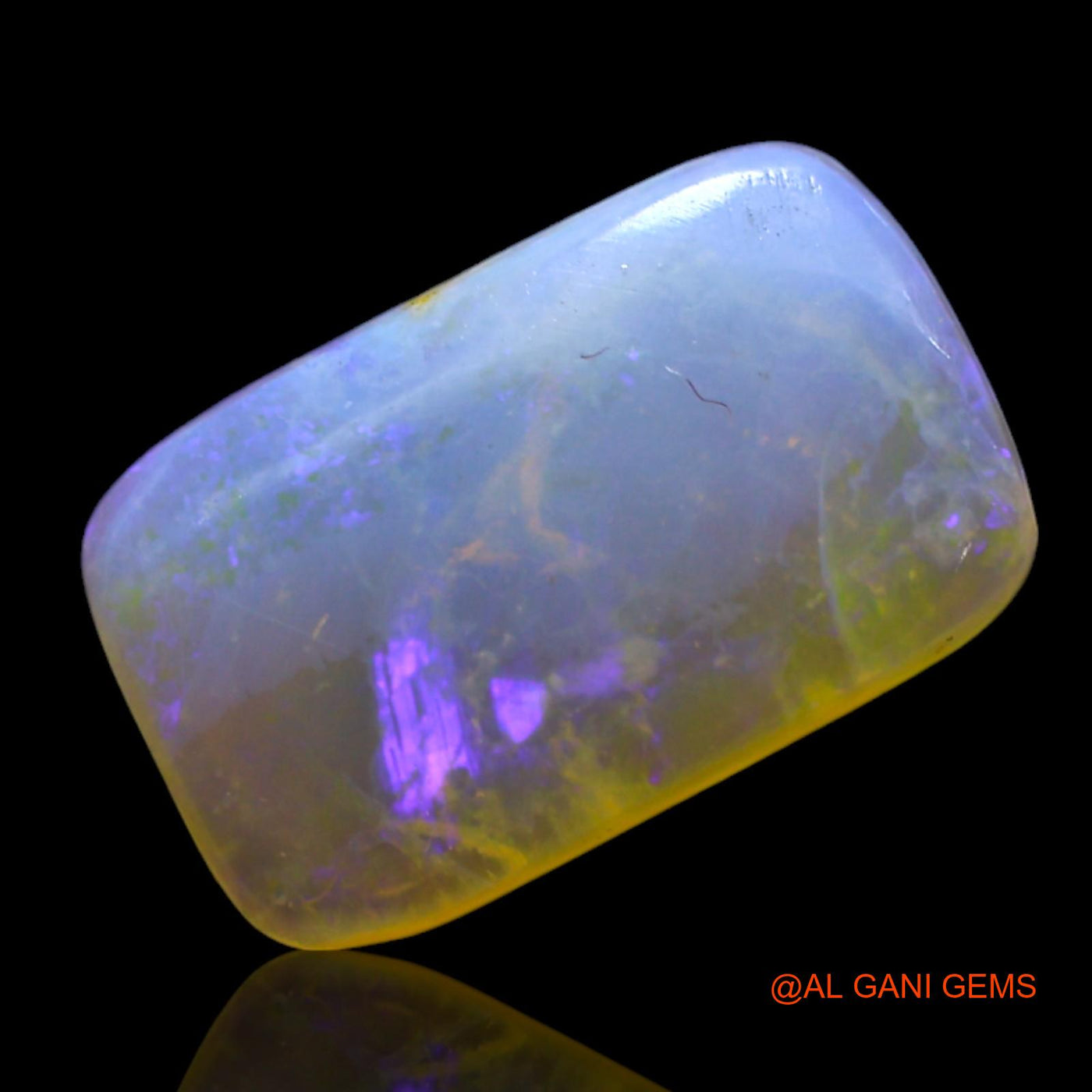 2.00 Cts Natural Australian Fire Opal Square Cabochon Loose Gemstone For Jewelry 12x8x2 mm AF-548