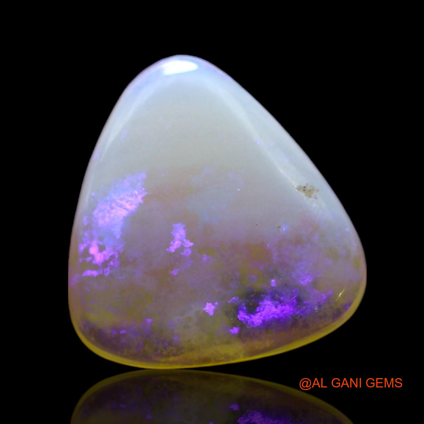 1.00 Cts Natural Australian Fire Opal Loose Gemstone Trillion Cabochon 10x9x2 mm AF-551
