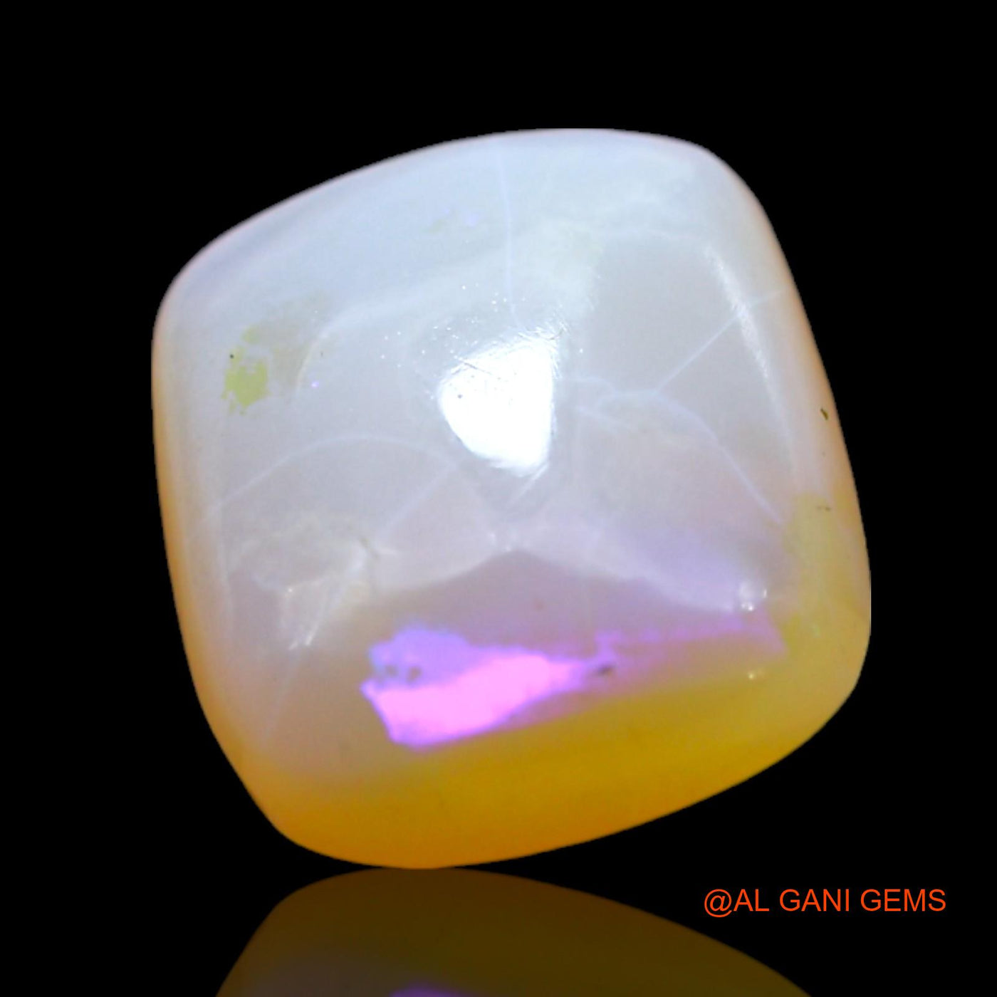 3.00 Cts Unheated Australian Fire Opal Loose Gemstone Square Cabochon Natural 10x8x5 mm AF-555