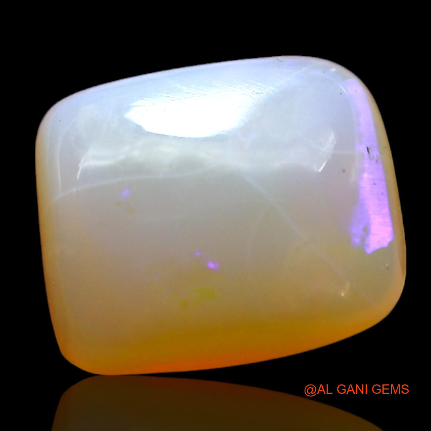 3.00 Cts Unheated Australian Fire Opal Loose Gemstone Square Cabochon Natural 10x8x5 mm AF-555