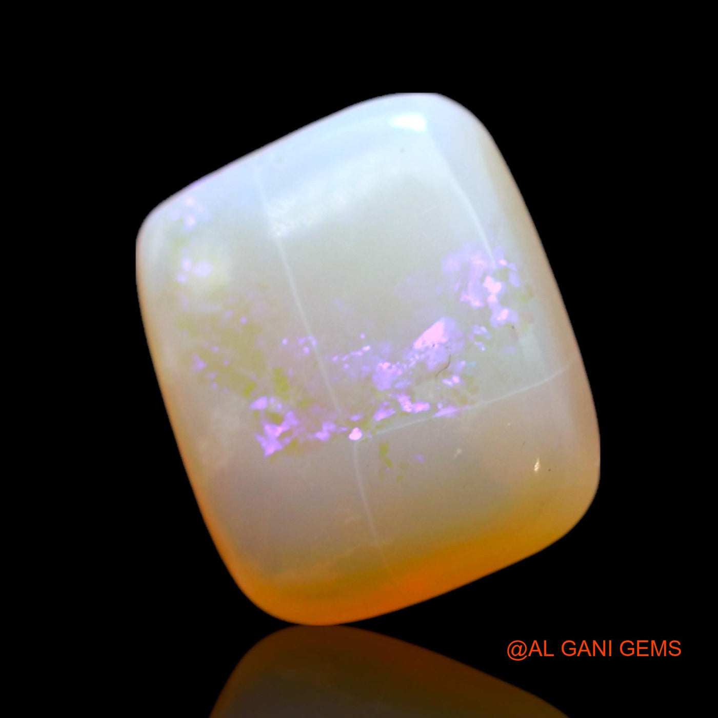 3.00 Cts Unheated Australian Fire Opal Loose Gemstone Square Cabochon Natural 10x8x5 mm AF-555
