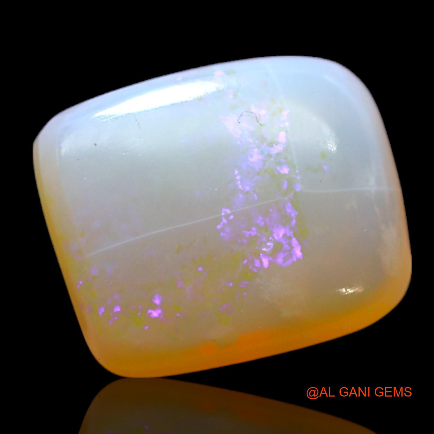 3.00 Cts Unheated Australian Fire Opal Loose Gemstone Square Cabochon Natural 10x8x5 mm AF-555