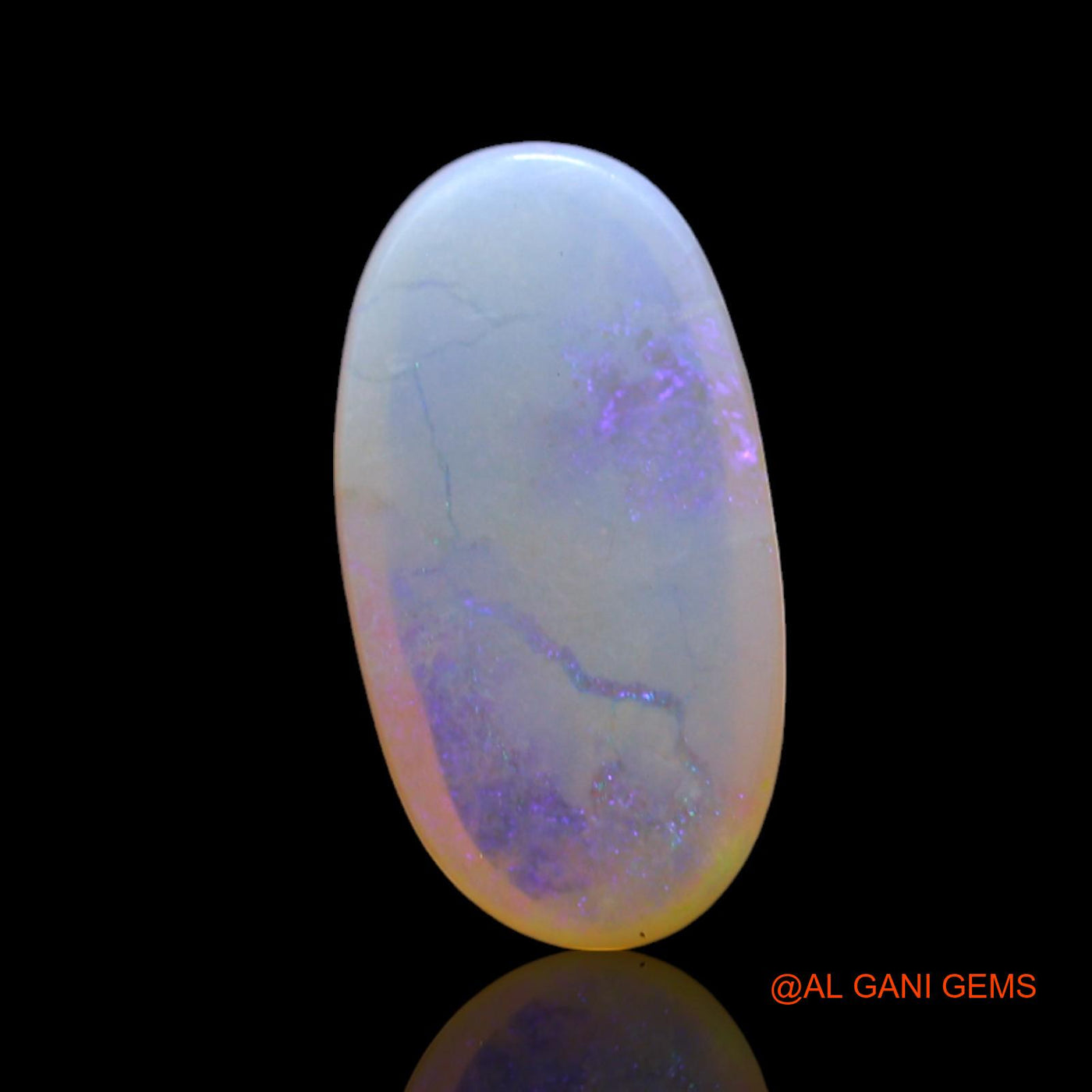 1.00 Cts Natural Australian Fire Opal Loose Gemstone Oval Cabochon 12x6x3 mm AF-558
