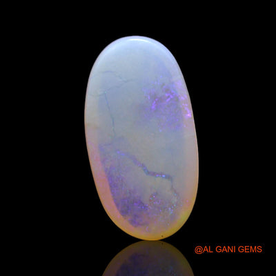 1.00 Cts Natural Australian Fire Opal Loose Gemstone Oval Cabochon 12x6x3 mm AF-558