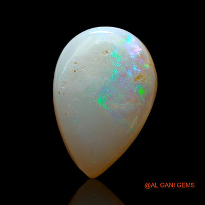 1.00 Cts Unheated Australian Fire Opal Loose Gemstone Pear Cabochon Natural 11x8x3 mm AF-559