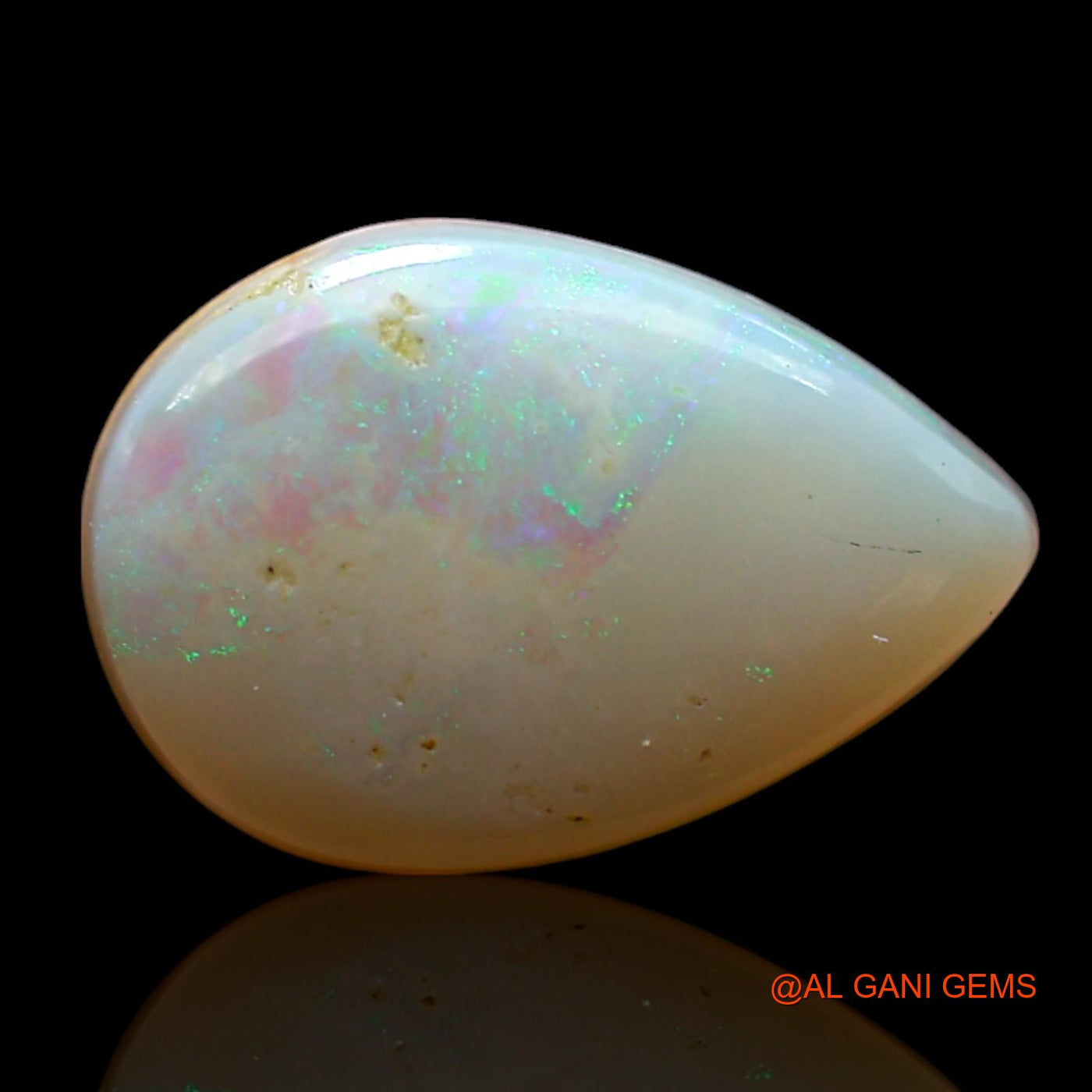 1.00 Cts Unheated Australian Fire Opal Loose Gemstone Pear Cabochon Natural 11x8x3 mm AF-559