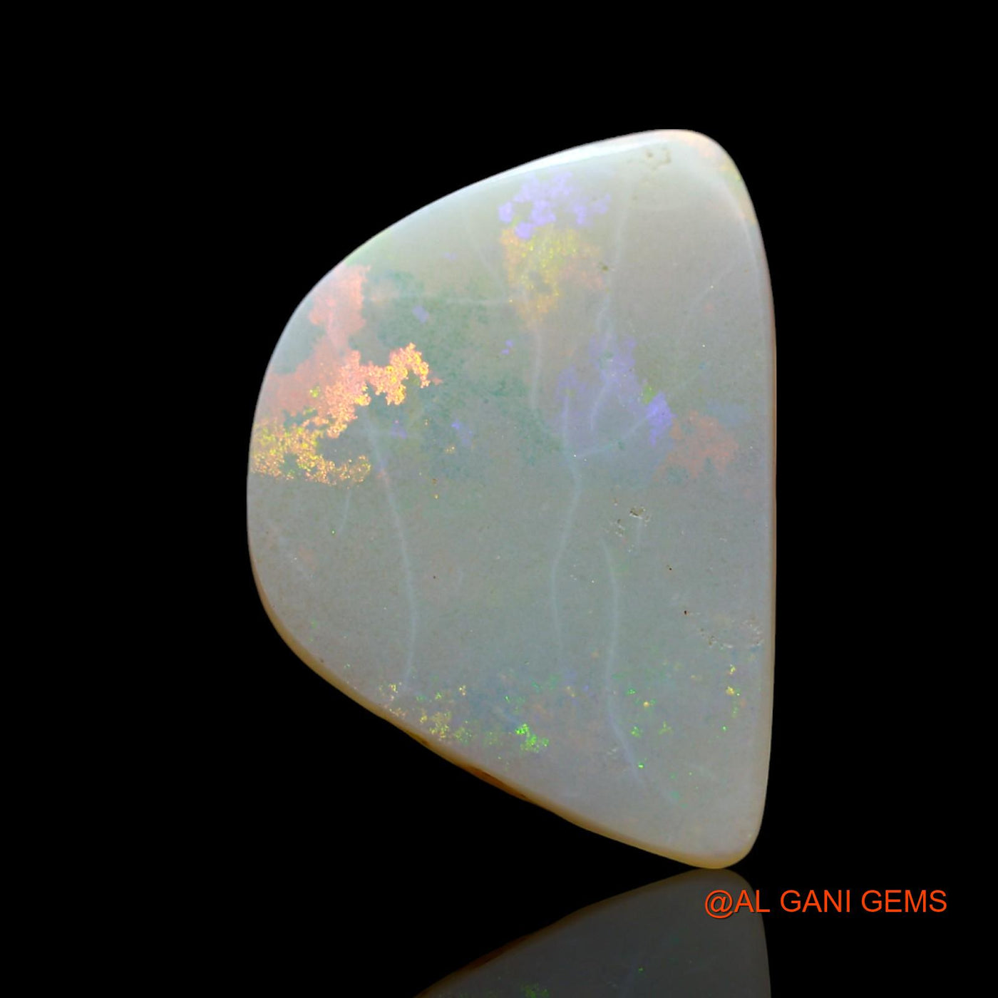 Natural Untreated Fire Opal Loose Gemstone Fancy Cabochon From Australia 5.00 Cts 17x12x3 mm AF-55
