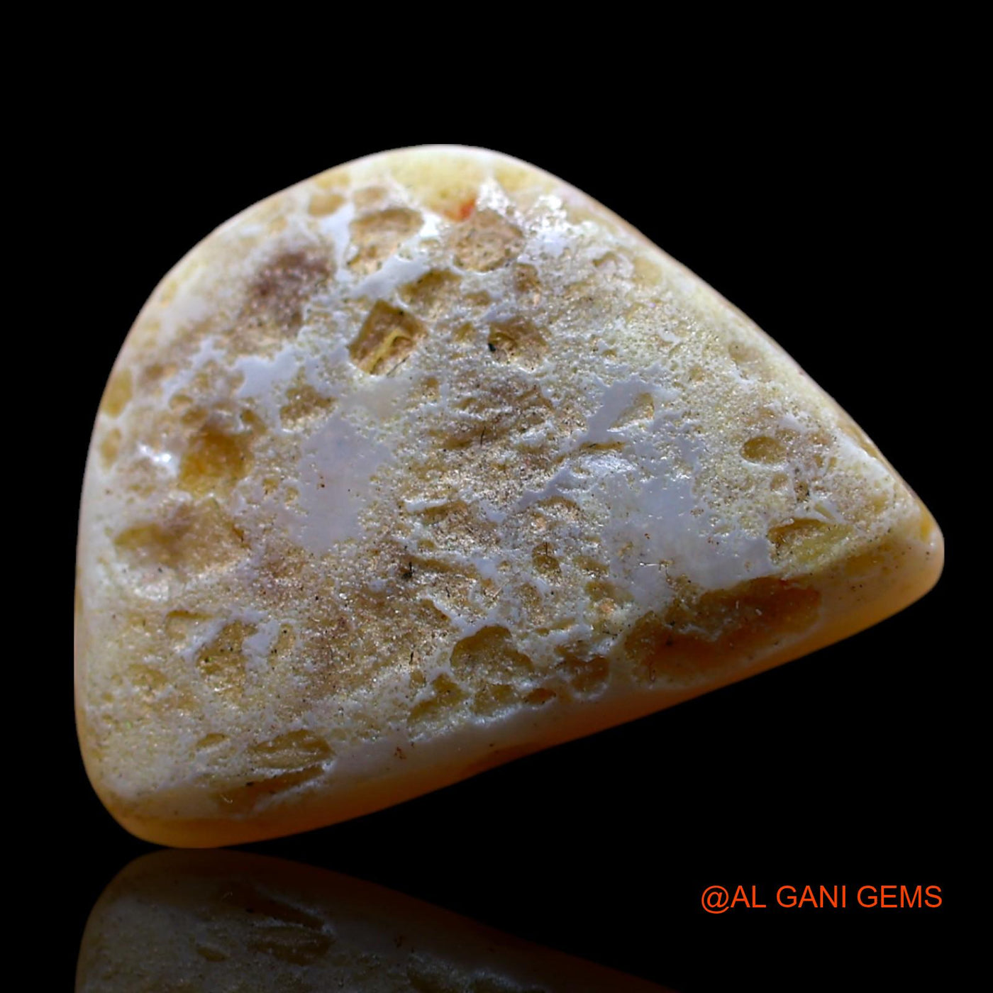 Natural Untreated Fire Opal Loose Gemstone Fancy Cabochon From Australia 5.00 Cts 17x12x3 mm AF-55