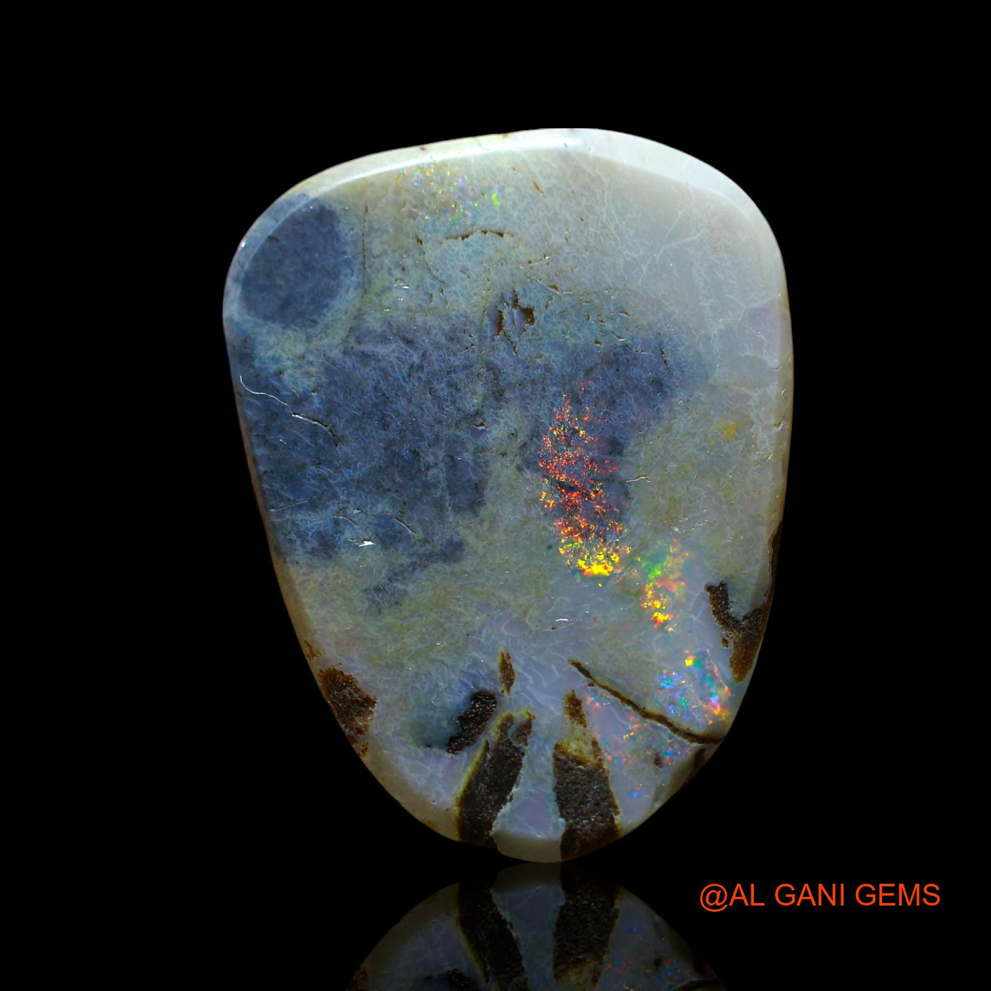 15.00 Cts Natural Australian Fire Opal Loose Gemstone Pear Cabochon 26x20x4 mm AF-561