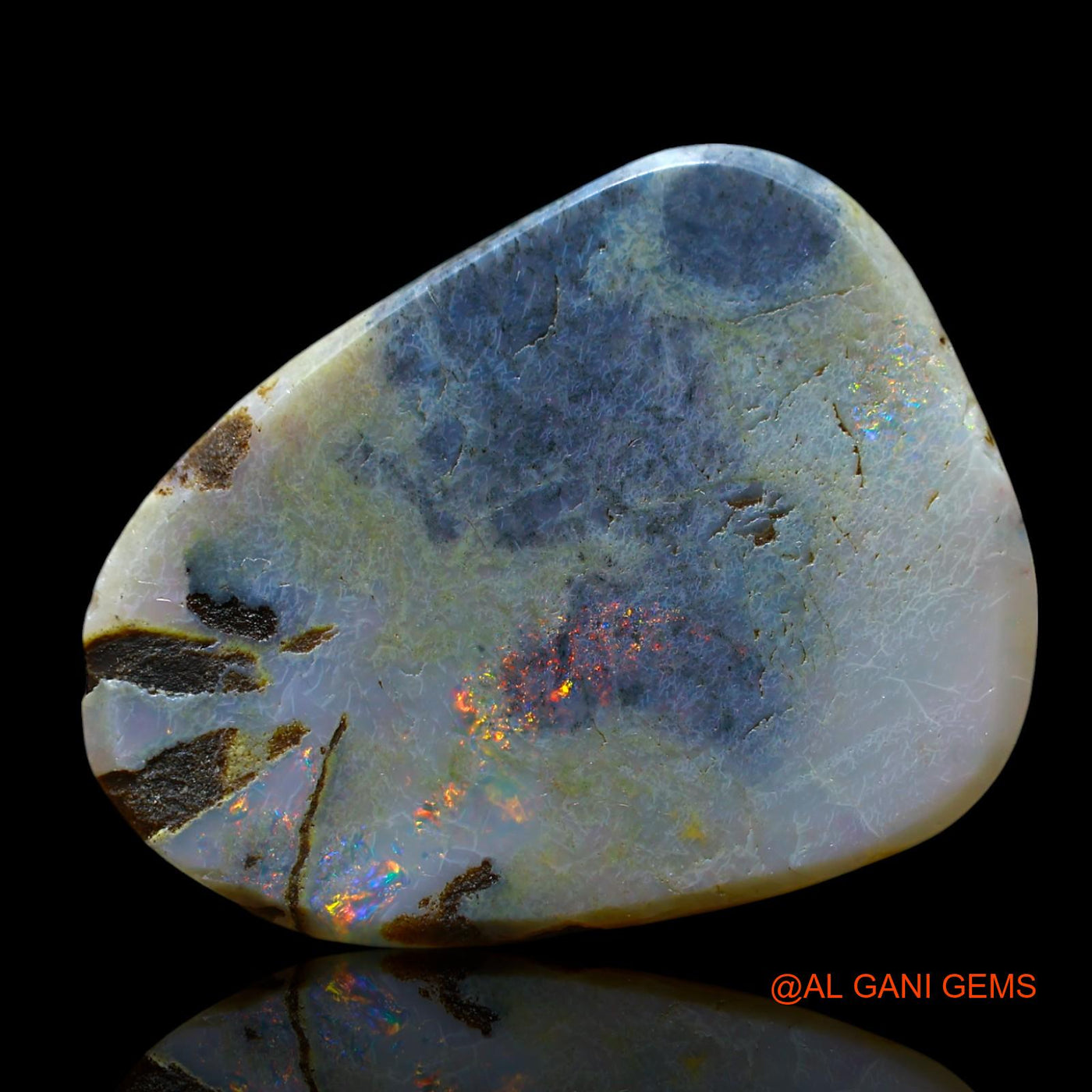 15.00 Cts Natural Australian Fire Opal Loose Gemstone Pear Cabochon 26x20x4 mm AF-561
