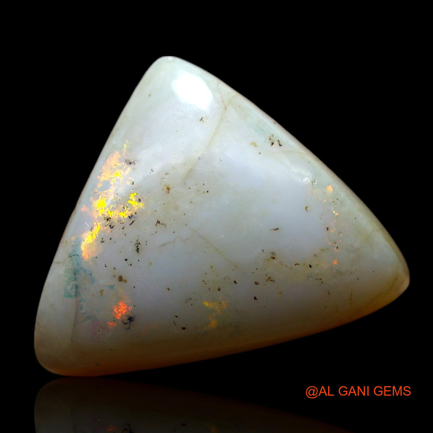 12.00 Cts Unheated Australian Fire Opal Loose Gemstone Trillion Cabochon Natural 21x17x6 mm AF-562