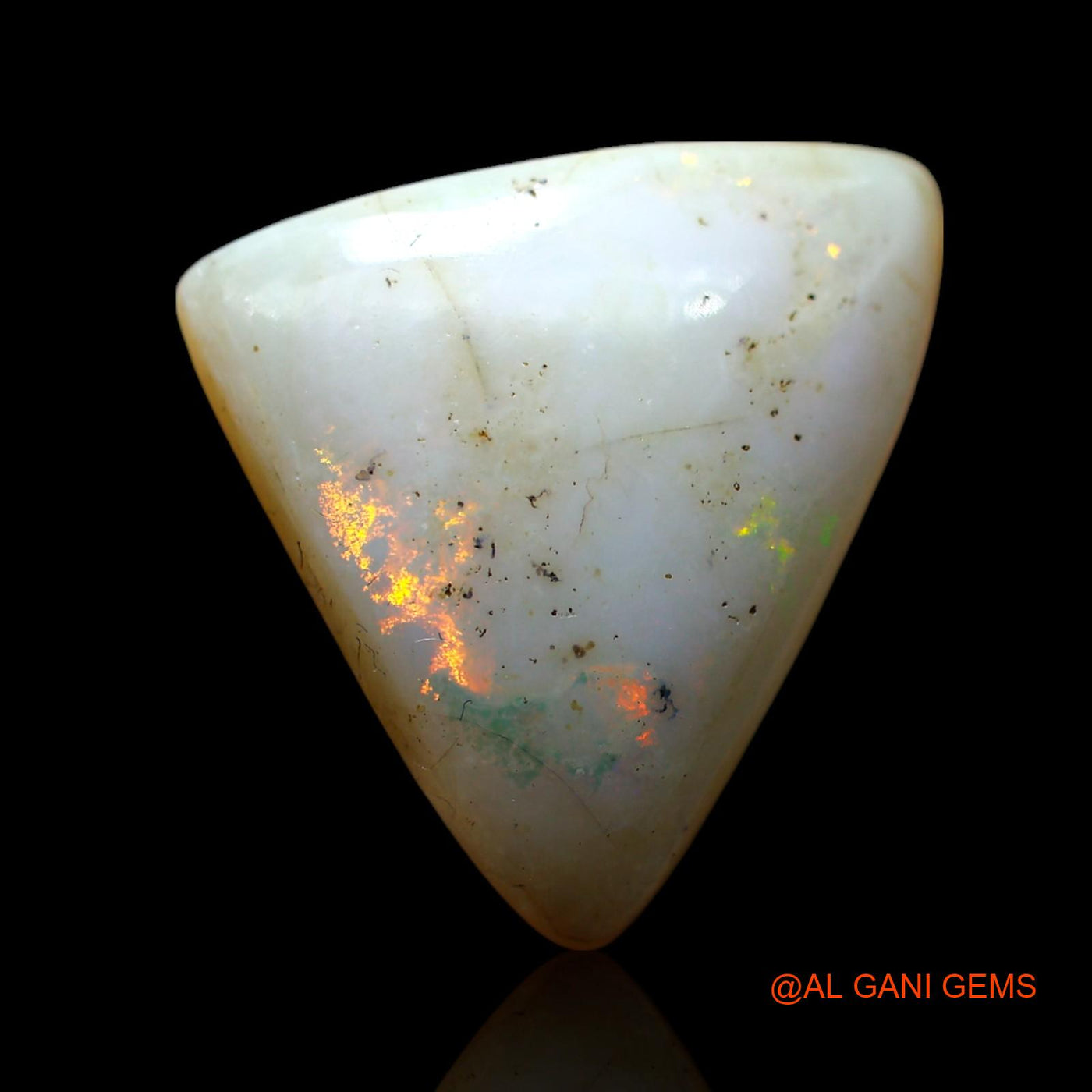 12.00 Cts Unheated Australian Fire Opal Loose Gemstone Trillion Cabochon Natural 21x17x6 mm AF-562