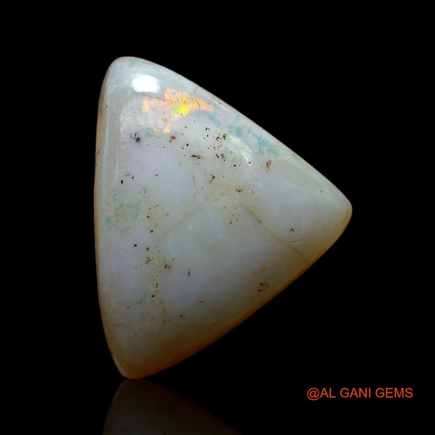 12.00 Cts Unheated Australian Fire Opal Loose Gemstone Trillion Cabochon Natural 21x17x6 mm AF-562