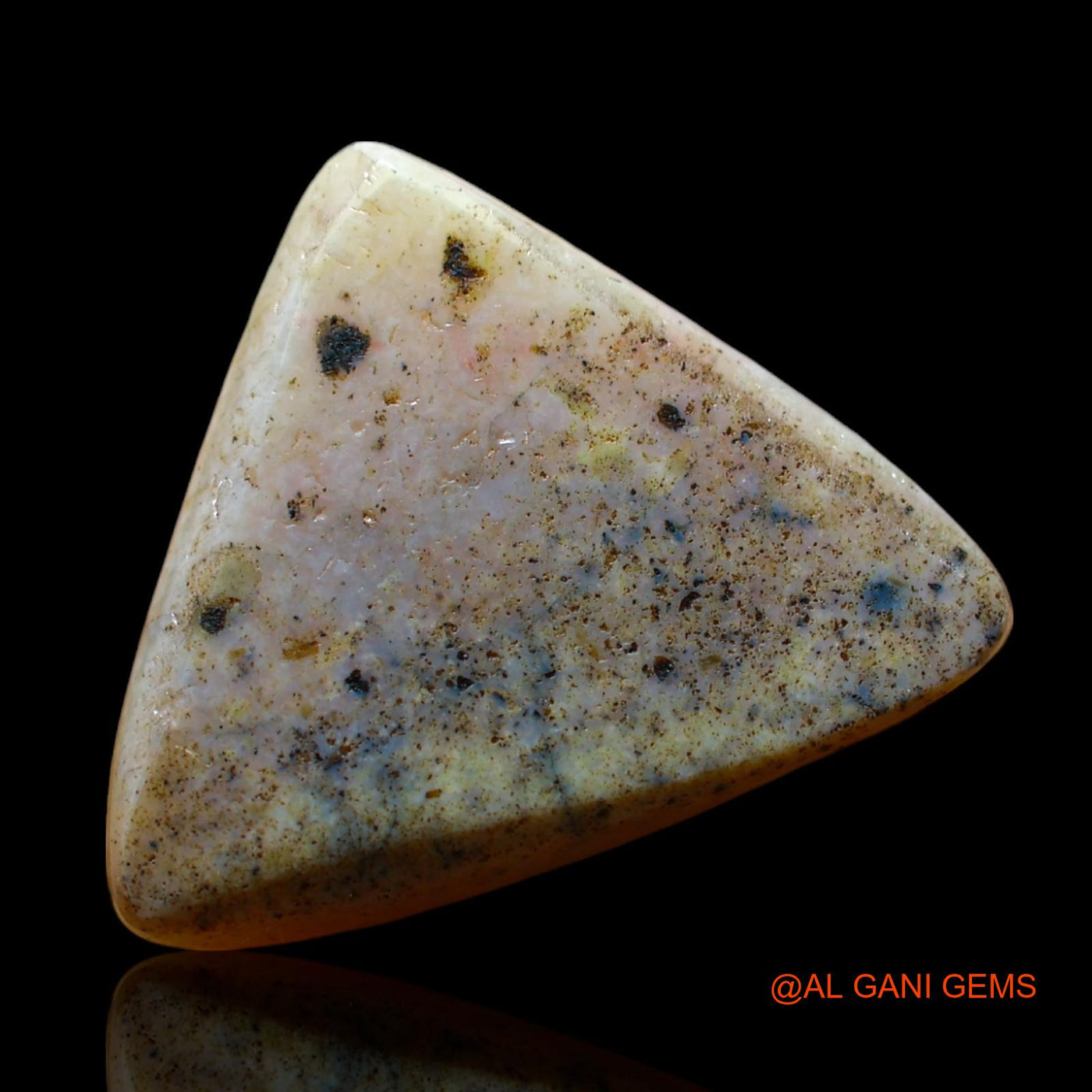 12.00 Cts Unheated Australian Fire Opal Loose Gemstone Trillion Cabochon Natural 21x17x6 mm AF-562