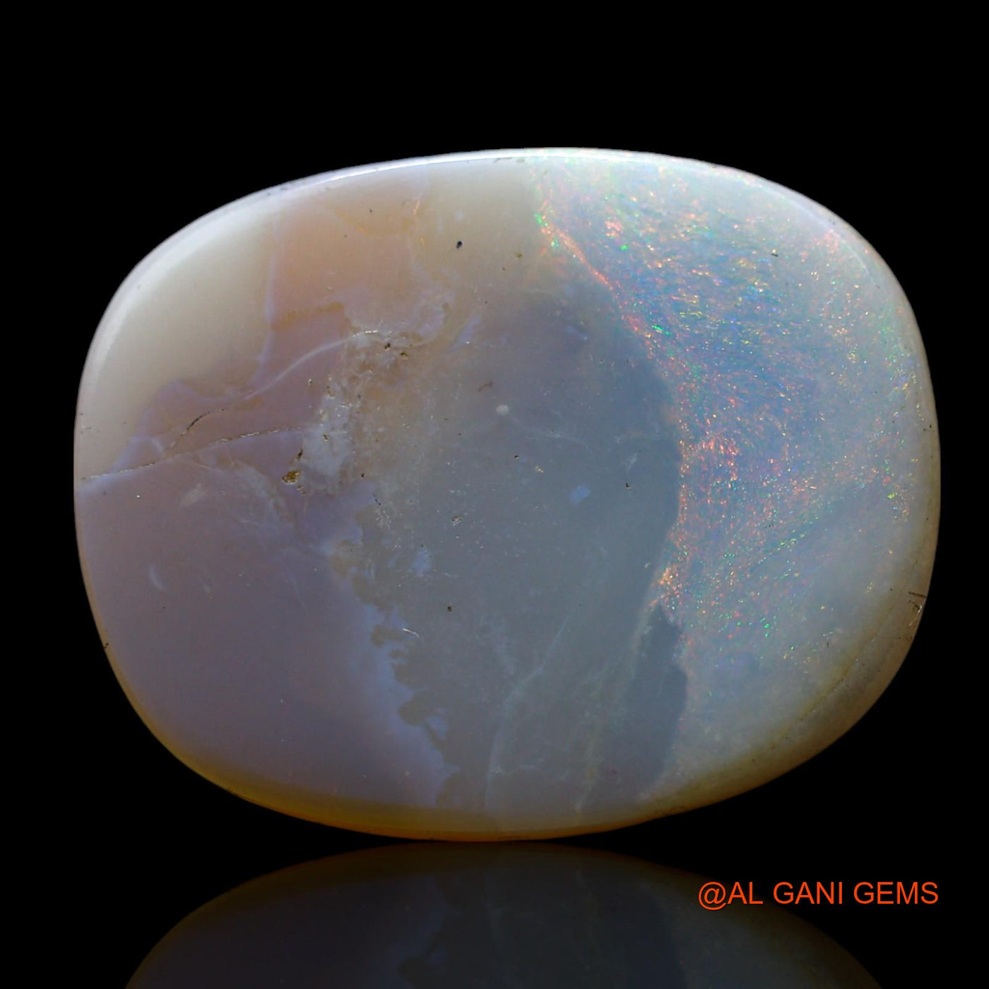 Natural Untreated Fire Opal Loose Gemstone Oval Cabochon From Australia 7.00 Cts 20x16x3 mm AF-564