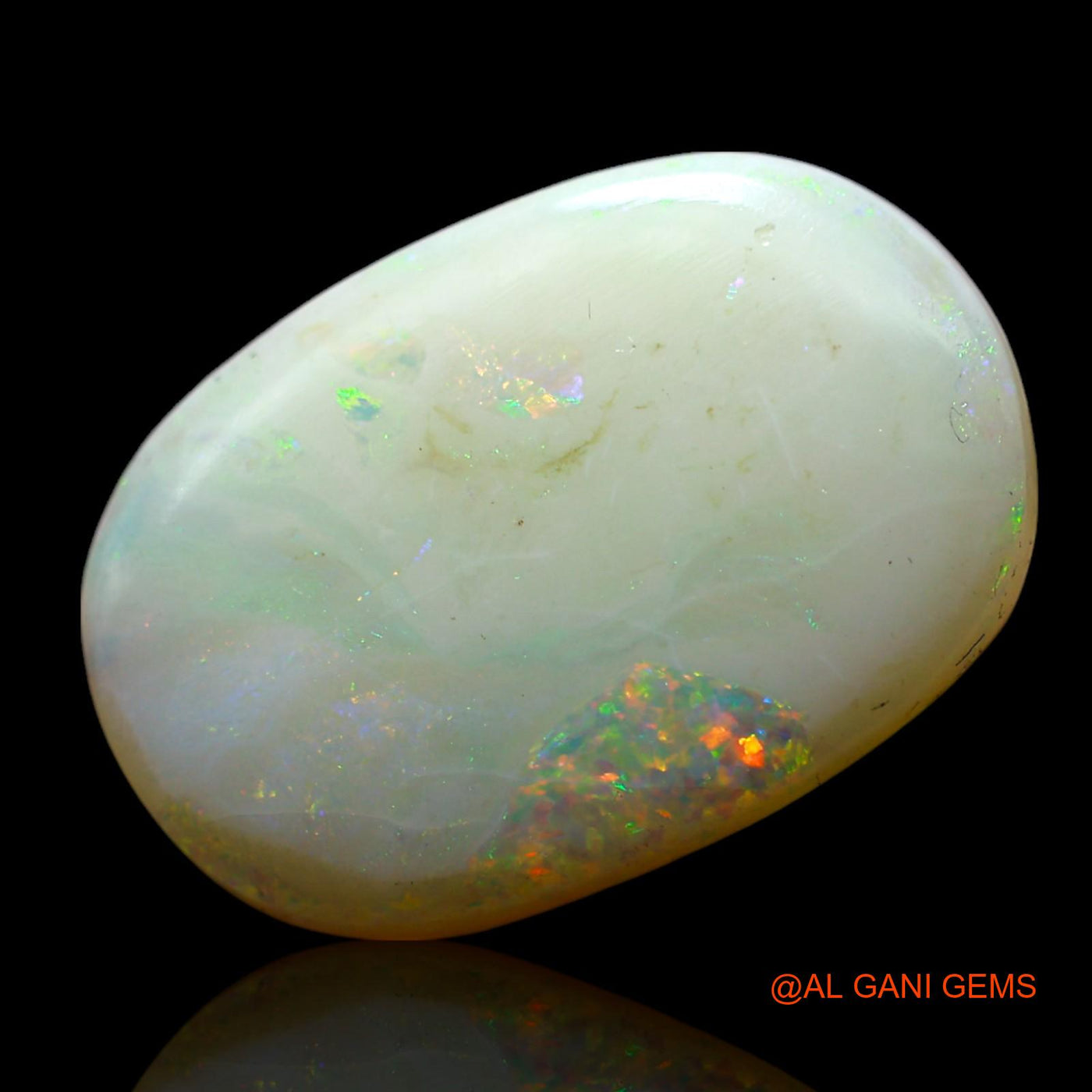 Natural Fire Opal Gemstone 7.00 Cts Loose Oval Cabochon From Australia 18x12x4 mm AF-568