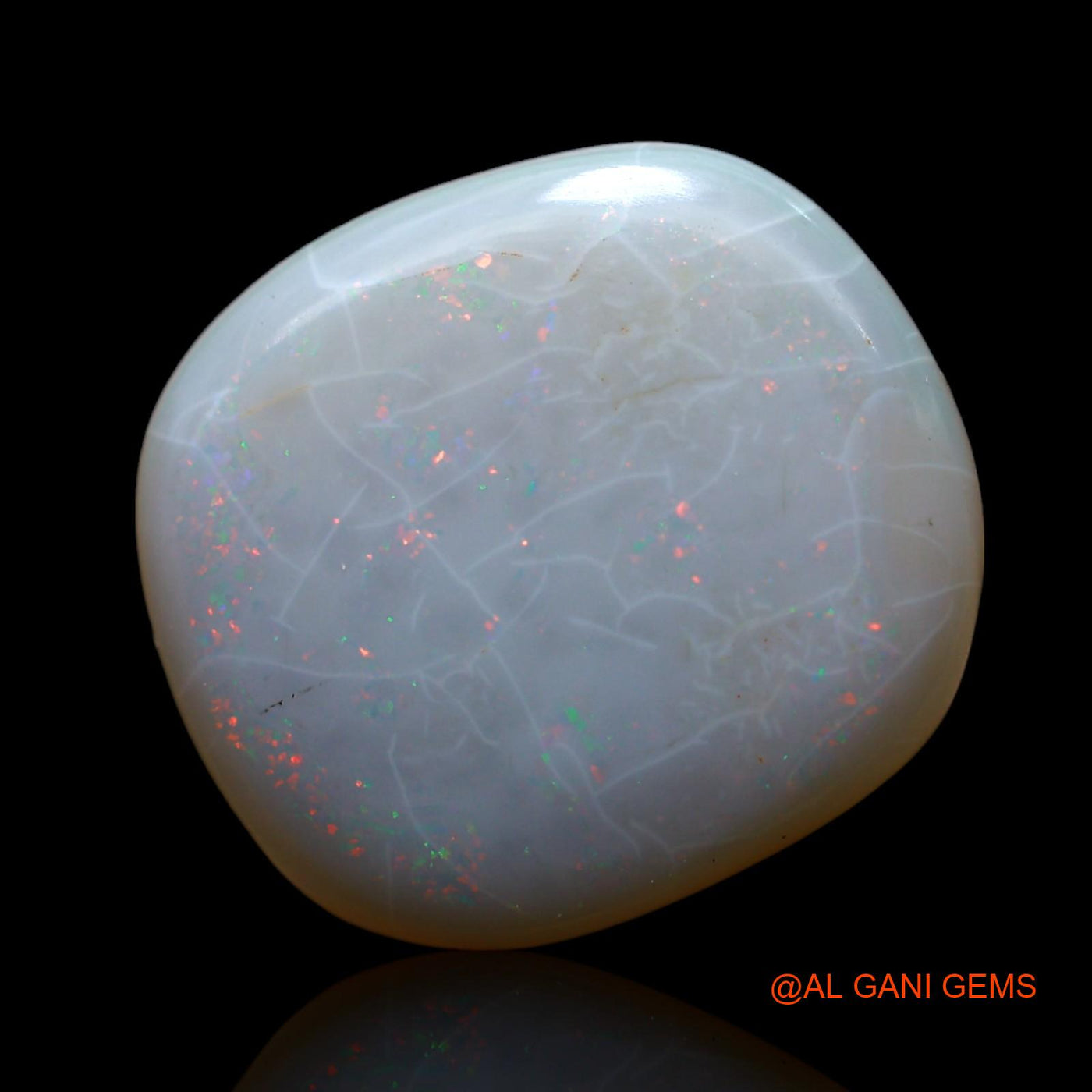 Natural Fire Opal Gemstone 8.00 Cts Loose Oval Cabochon From Australia 16x14x5 mm AF-56